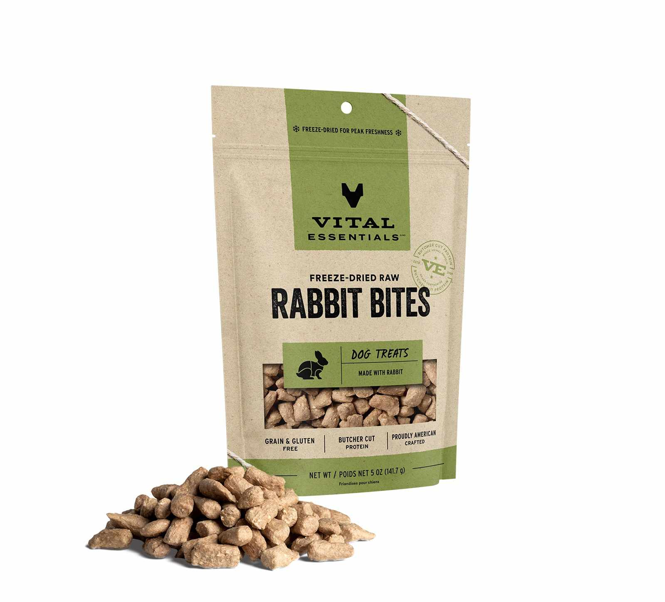 Vital Essentials(R) Freeze-Dried Rabbit Bites Dog Treats, Image 1