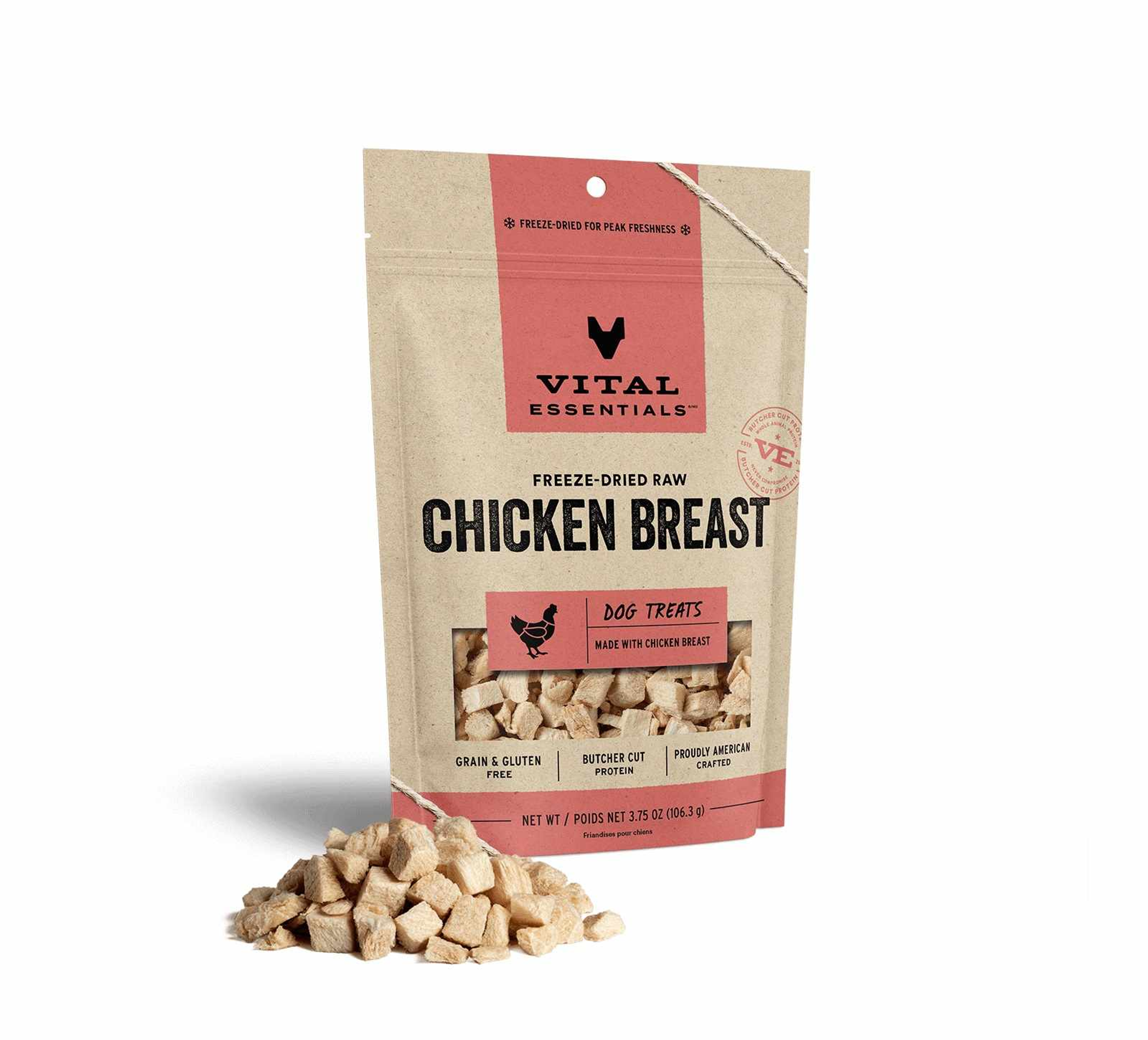 Vital Essentials(R) Freeze-Dried Raw Chicken Breast Dog Treats, Image 1