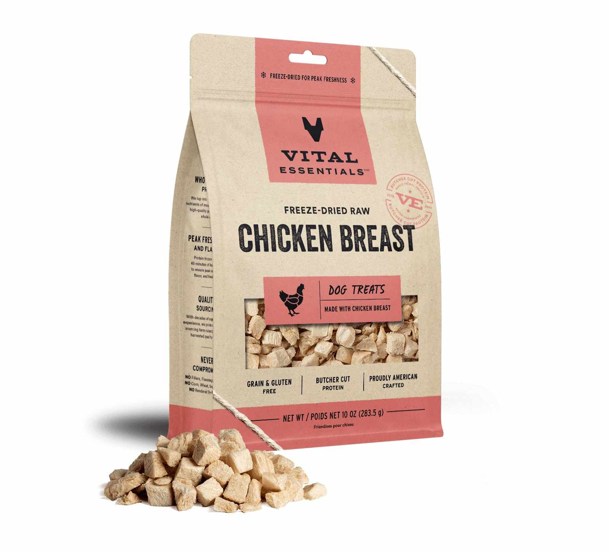 Vital Essentials(R) Freeze-Dried Raw Chicken Breast Dog Treats, Image 1