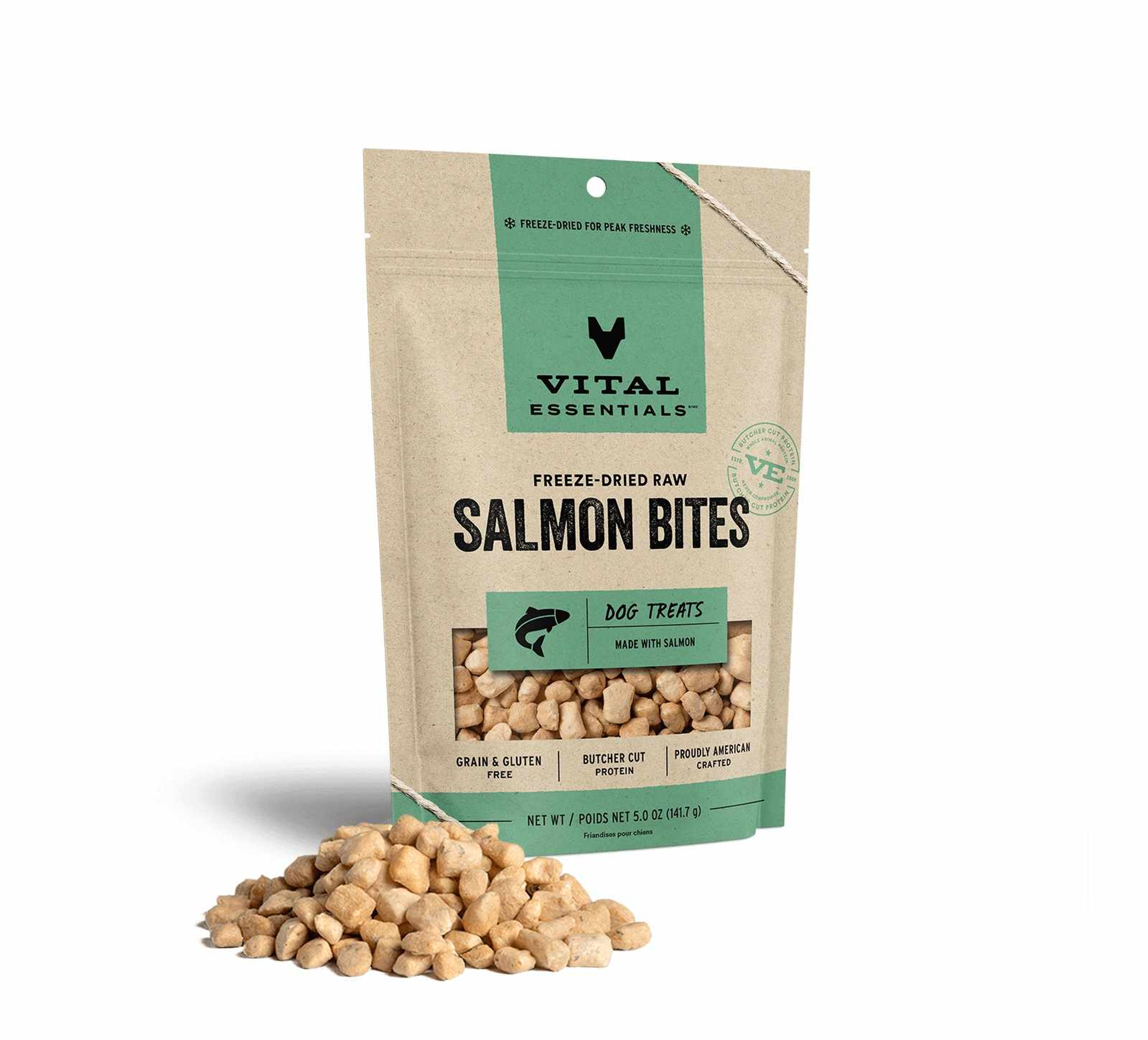 Vital Essentials(R) Freeze-Dried Raw Salmon Bites Dog Treats Image 1