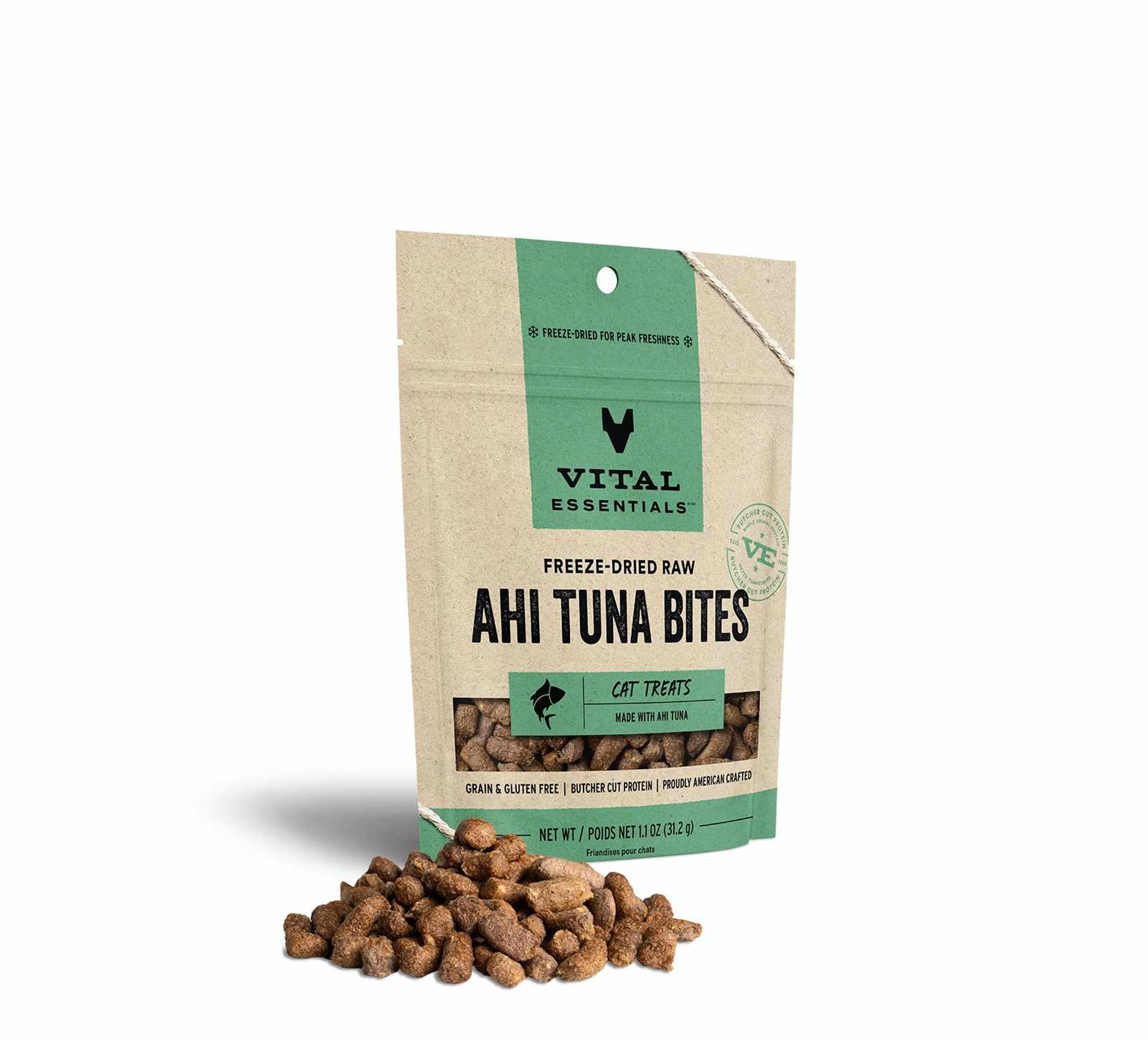 Vital Essentials(R) Freeze-Dried Ahi Tuna Bites Cat Treats, 1.1 oz Image 1