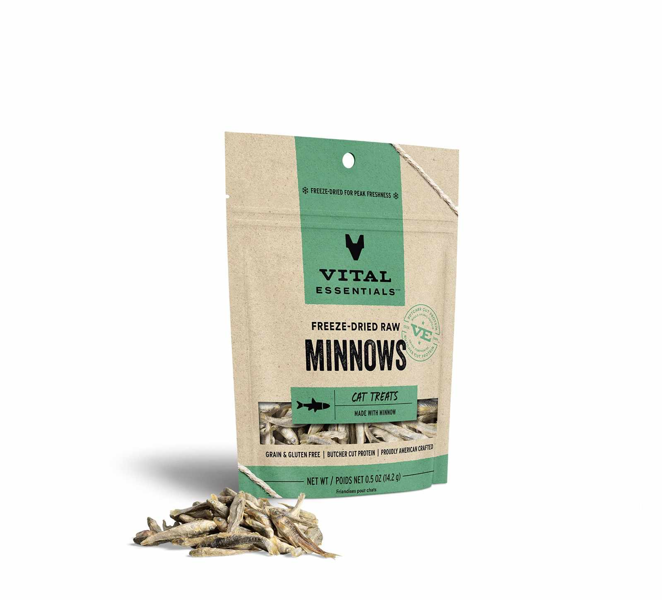 Vital Essentials(R) Freeze-Dried Minnows Cat Treats, 0.5 oz Image 1
