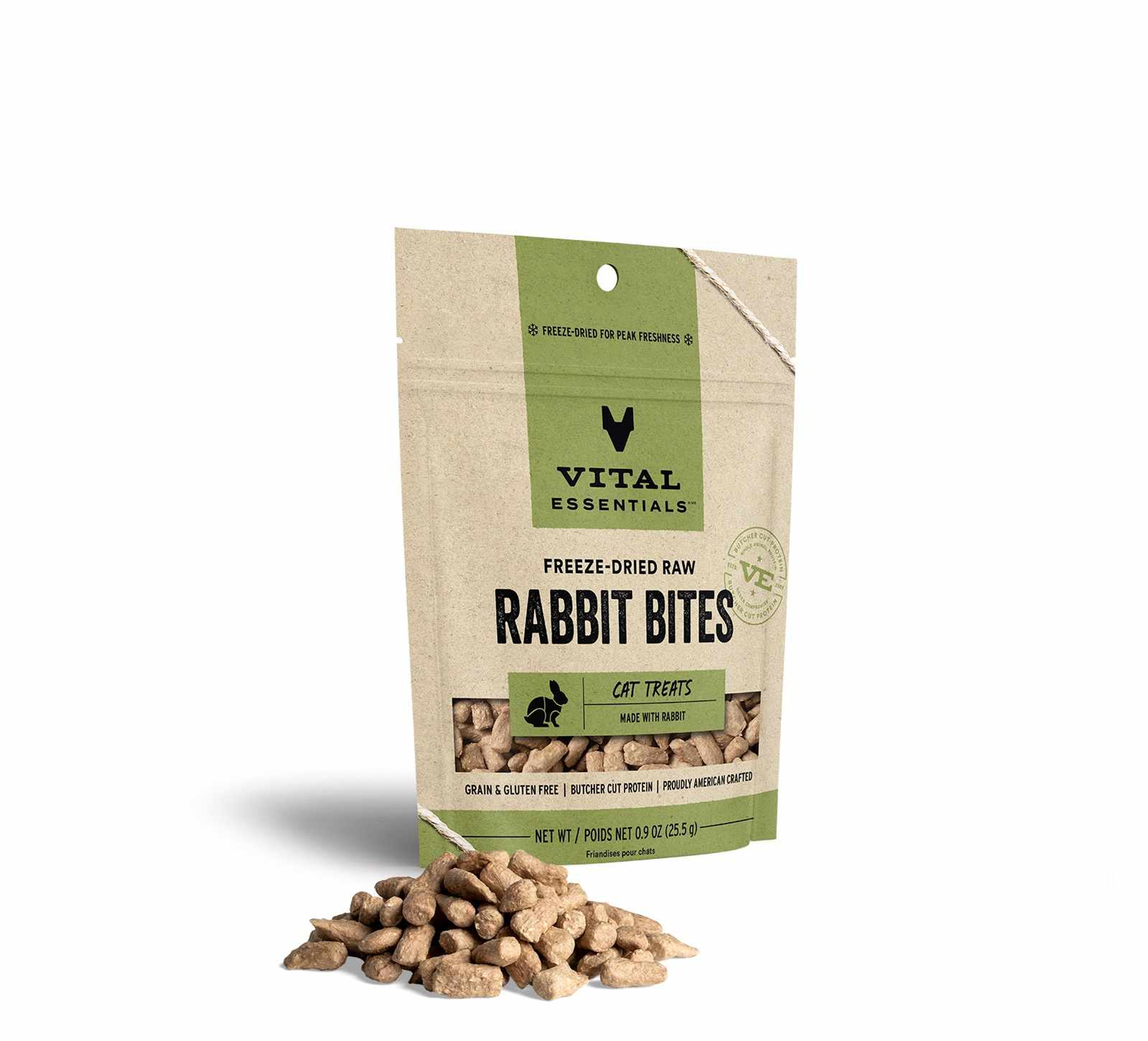 Vital Essentials(R) Freeze-Dried Rabbit Bites Cat Treats, 0.9 oz Image 1