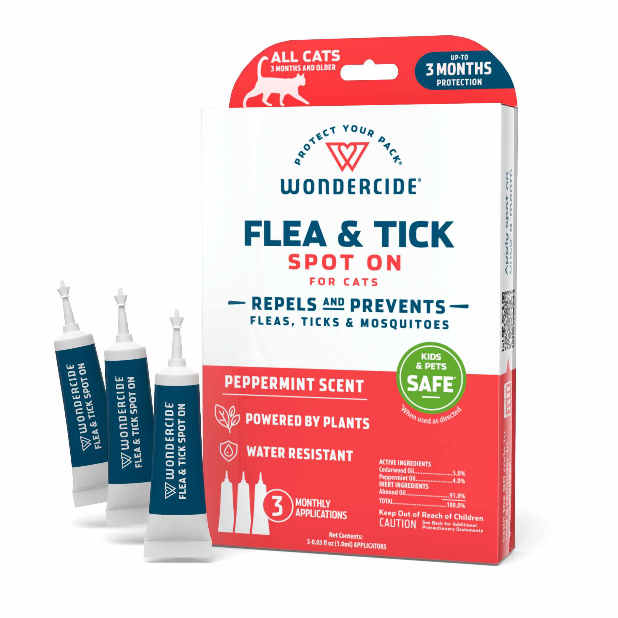 Wondercide Flea & Tick Spot On for Cats - Peppermint Image 1