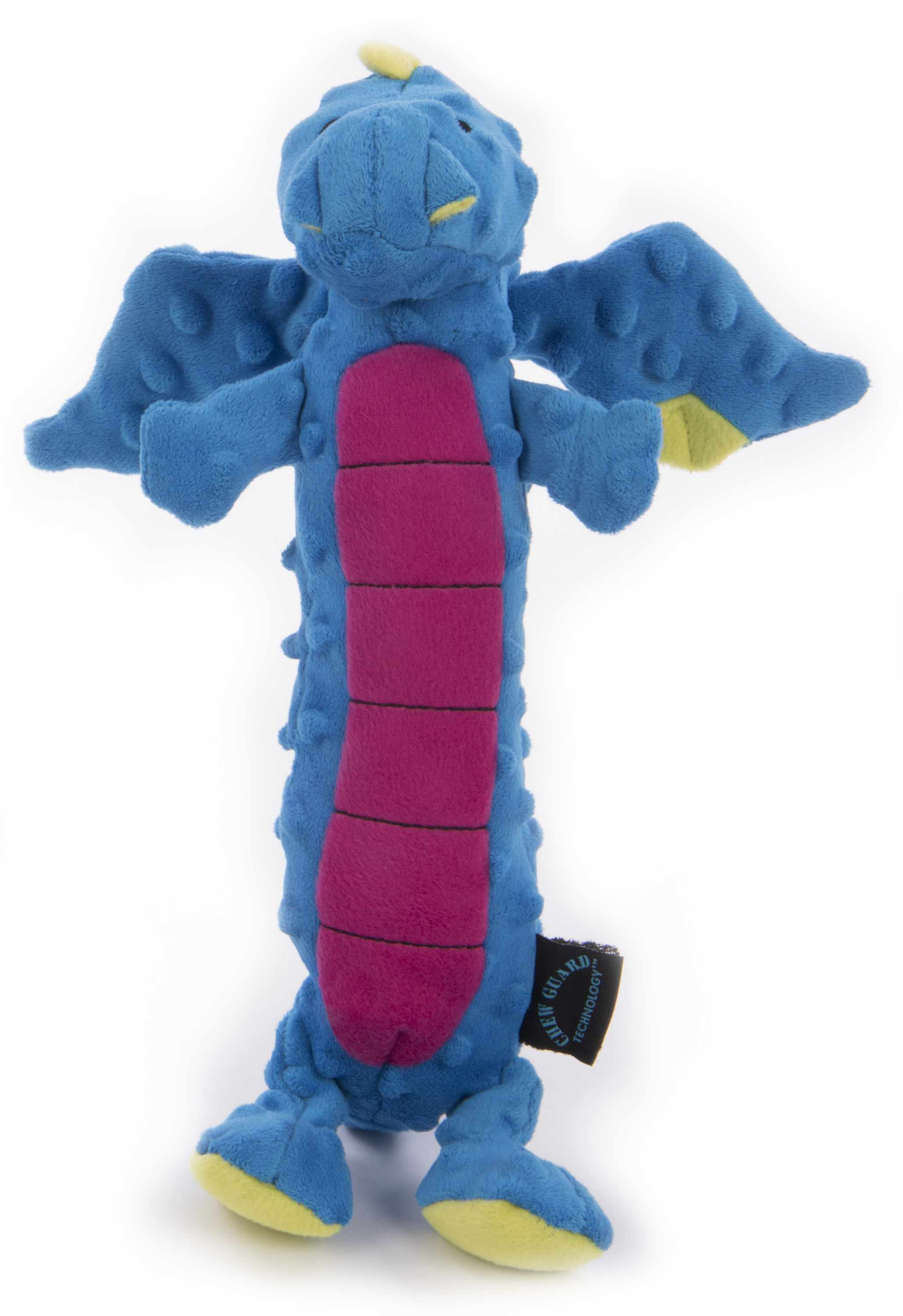 goDog Dragons Skinny Squeaky Plush Dog Toy Large Image 1