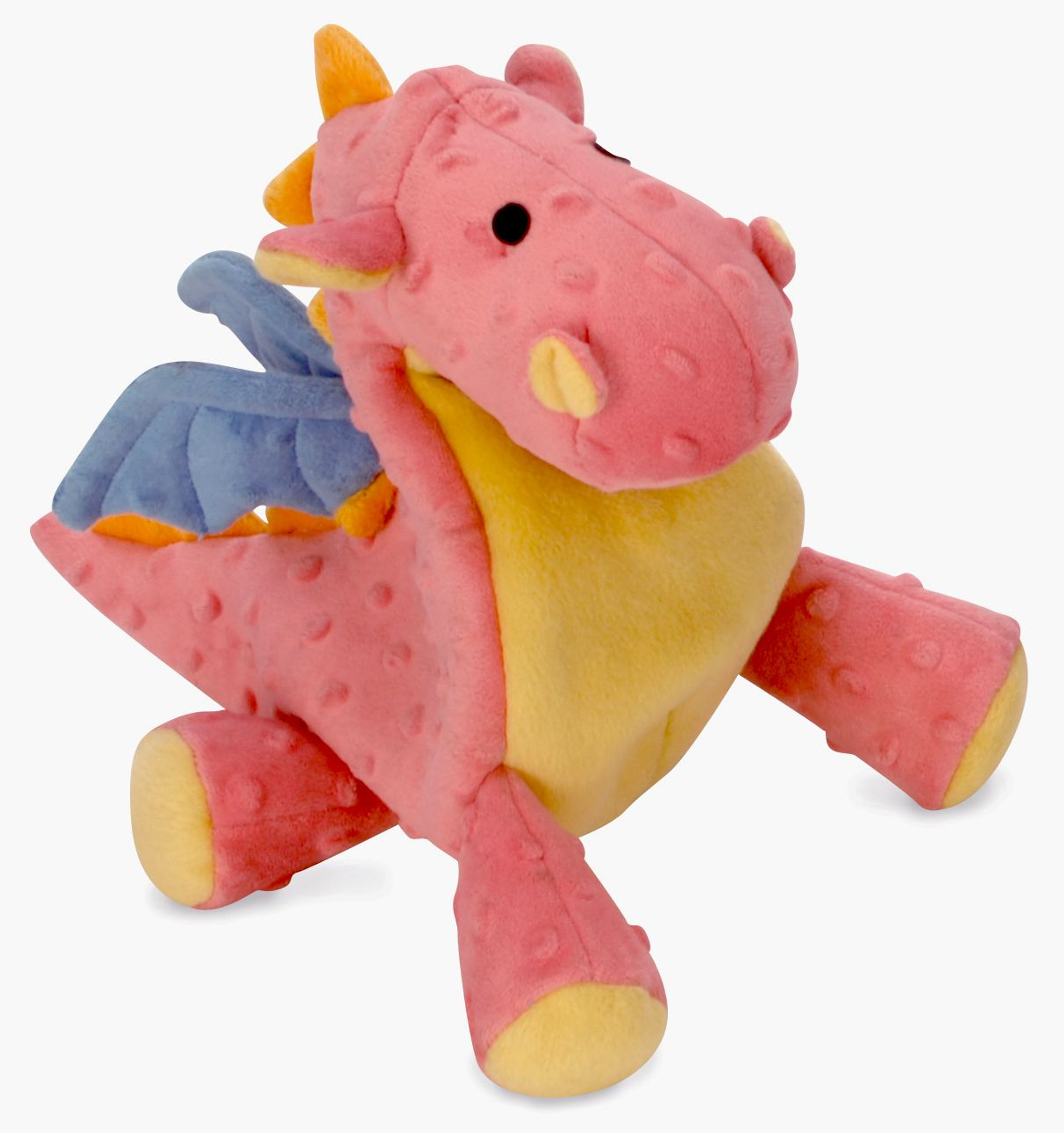 goDog Dragon w/Chew Guard Coral Plush Dog Toy Large Image 1