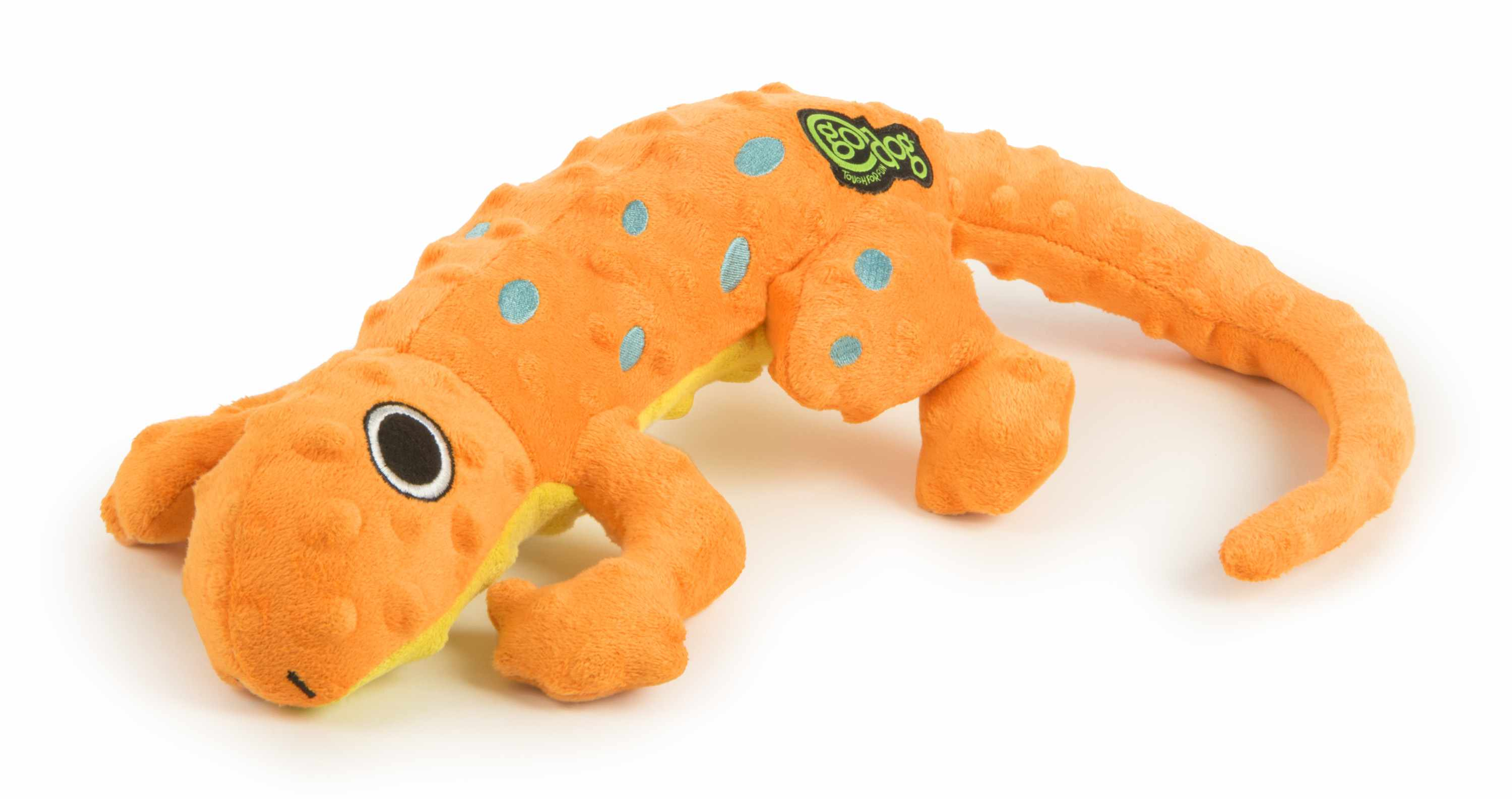 goDog Amphibianz Gecko Squeaky Plush Dog Toy Large Image 1