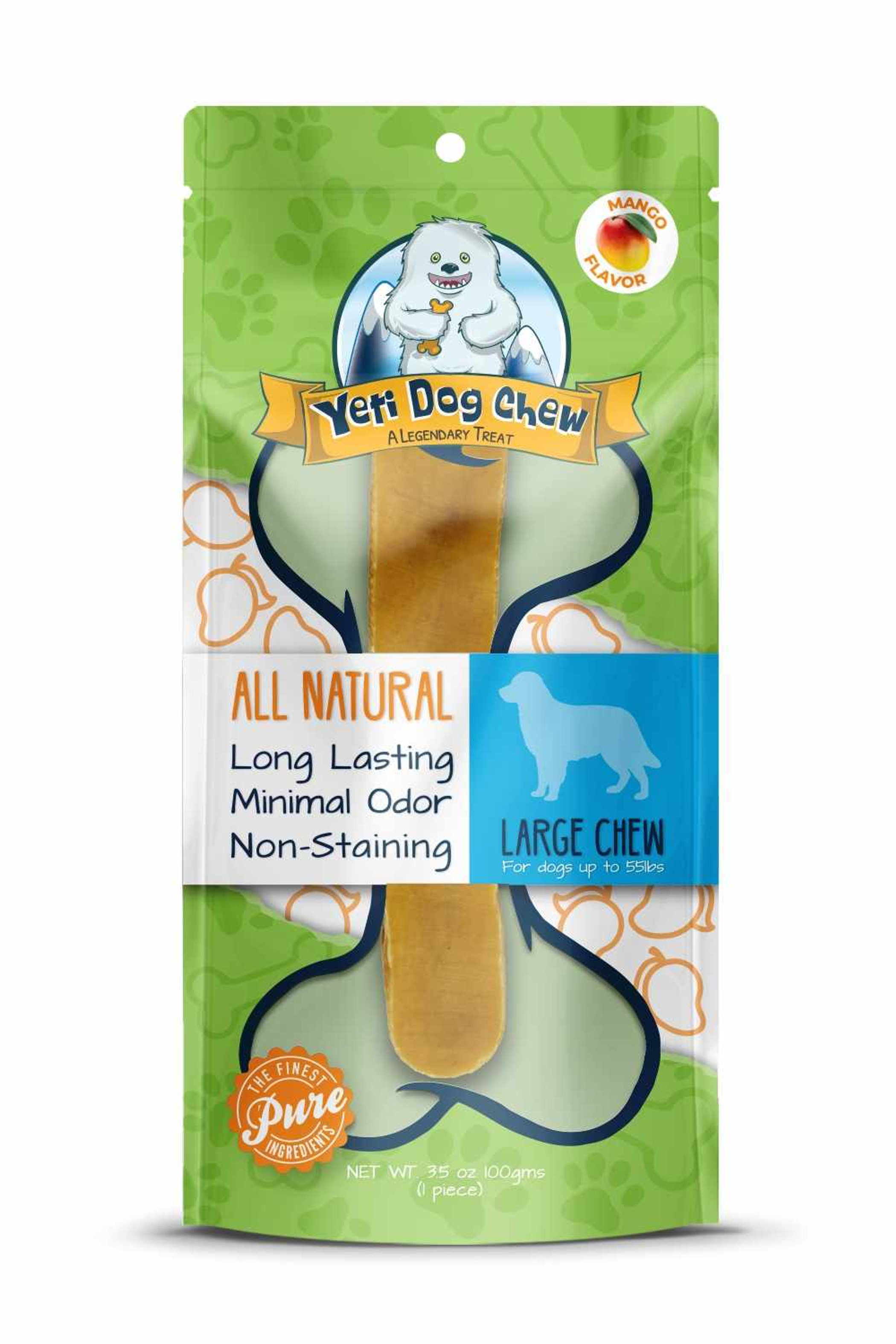 Yeti Dog Chews Mango Large Chews 1 piece 3.5oz Image 1
