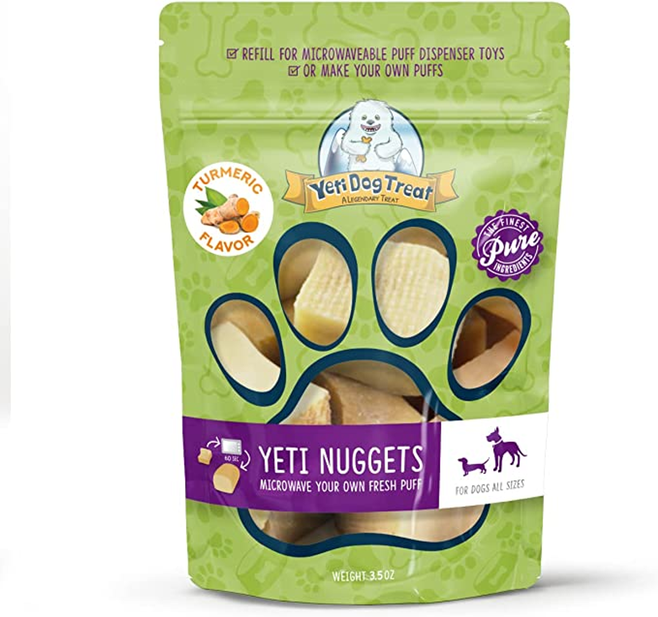 Yeti Dog Nuggets Turmeric Flavored 6 pieces 3.5oz Image 1