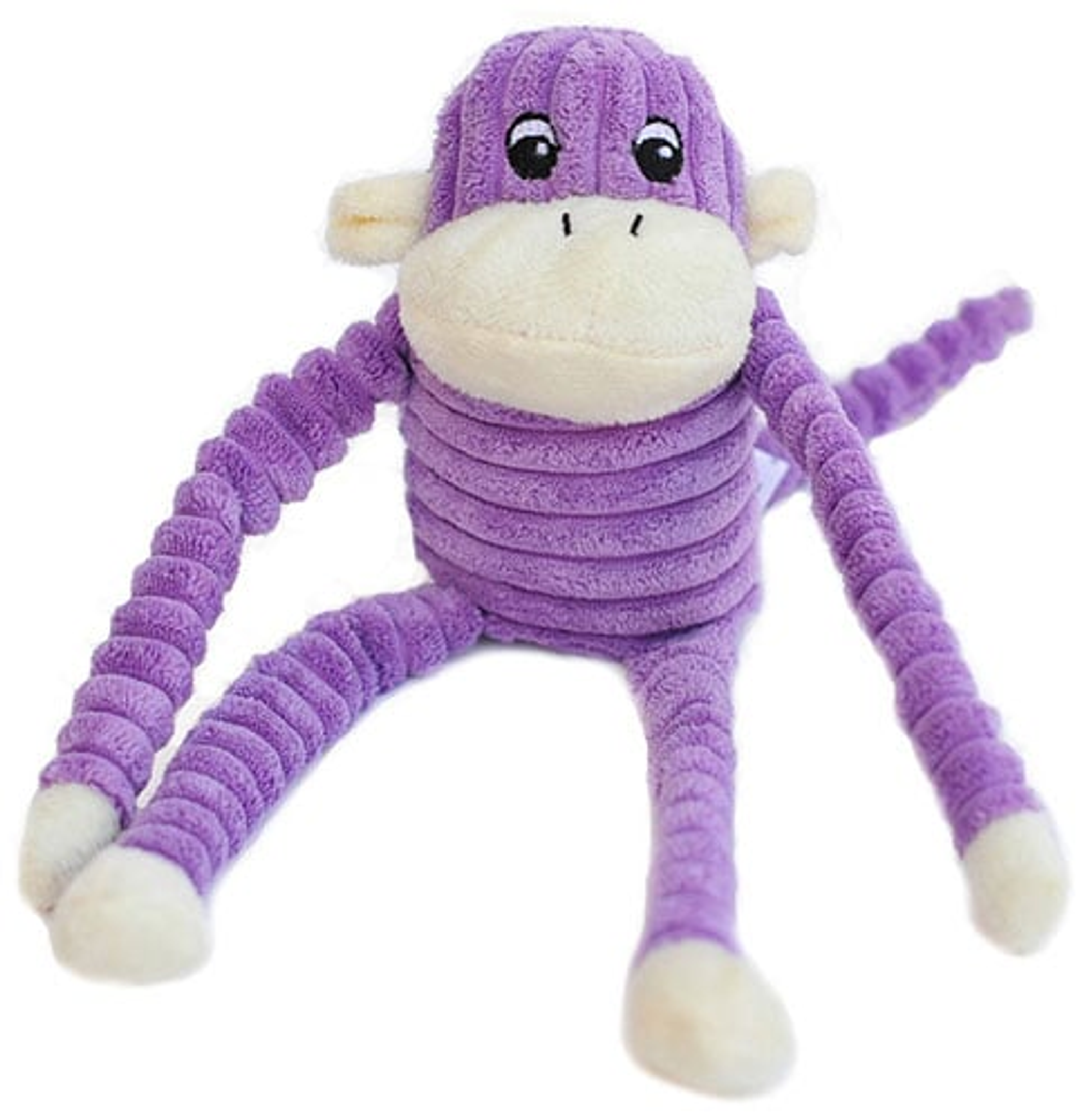 ZippyPaws Spencer Crinkle Monkey Purple Small Image 1