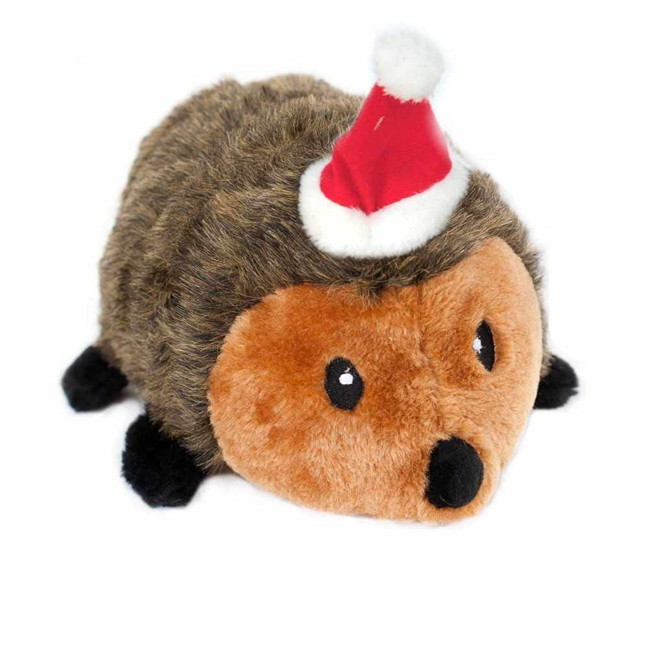 ZippyPaws Holiday Hedgehog Plush Dog Toy Image 1
