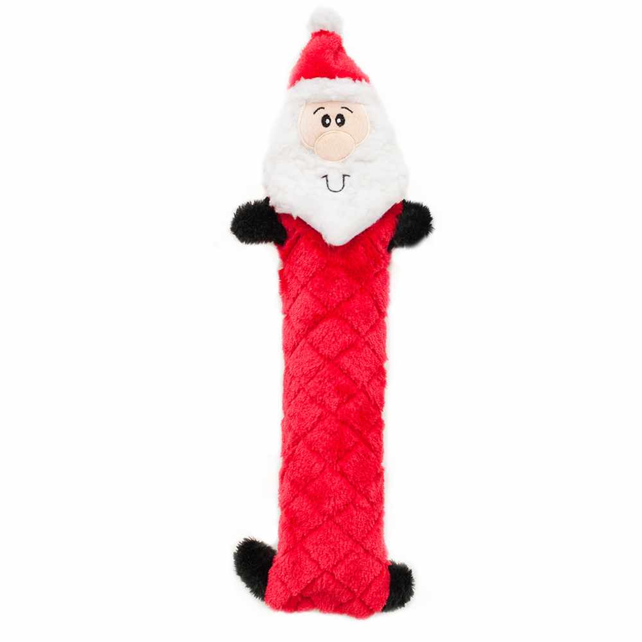 ZippyPaws Holiday Jigglerz(R) Santa Plush Dog Toy Image 1