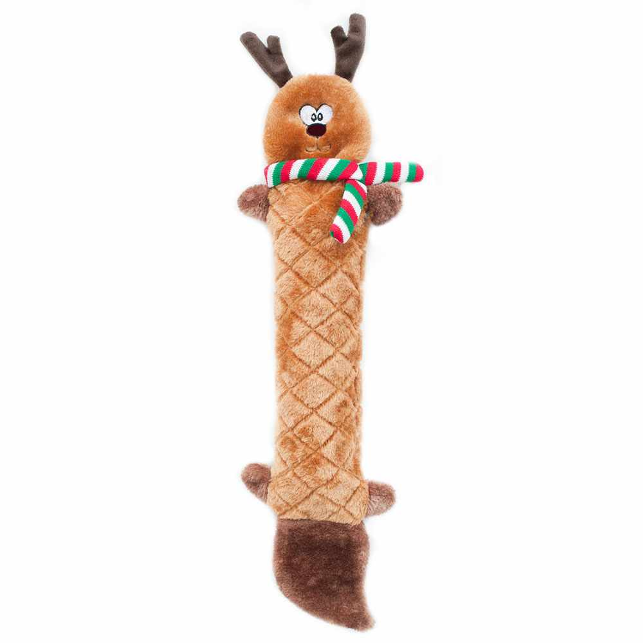 ZippyPaws Holiday Jigglerz(R) Reindeer Plush Dog Toy Image 1