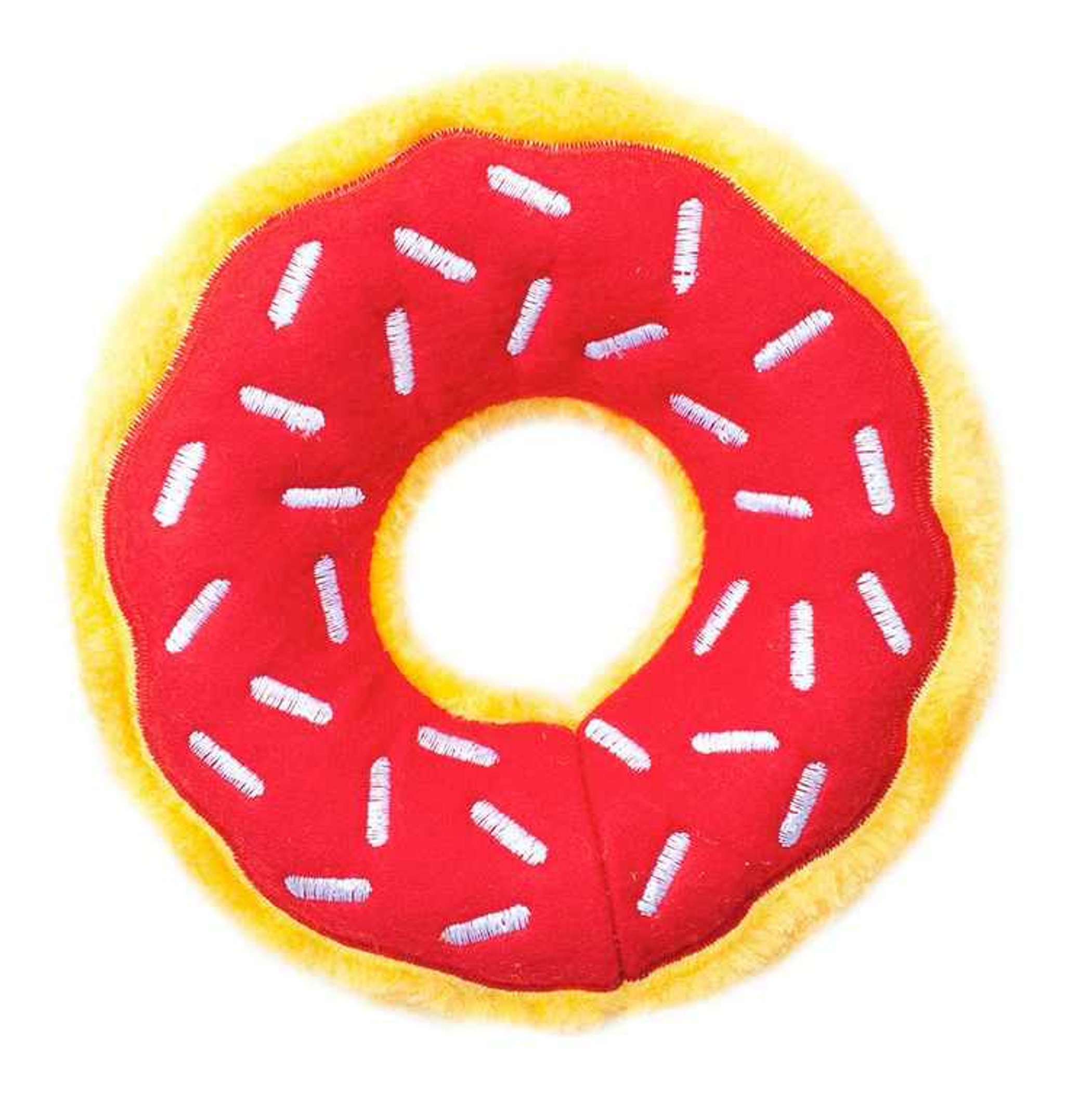 ZippyPaws Donutz Cherry Plush Dog Toy Image 1