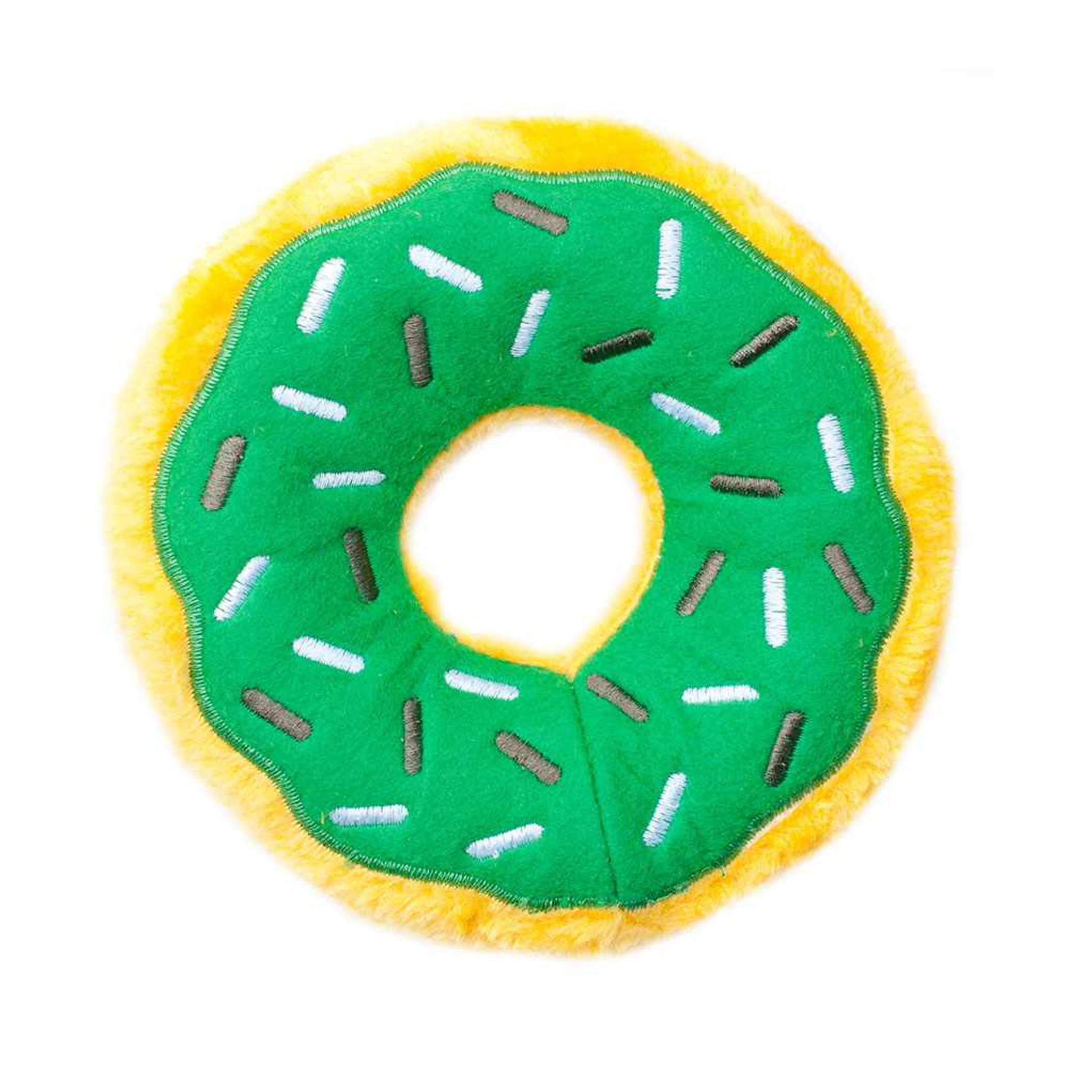 ZippyPaws Donutz Mint Chip Plush Dog Toy Image 1
