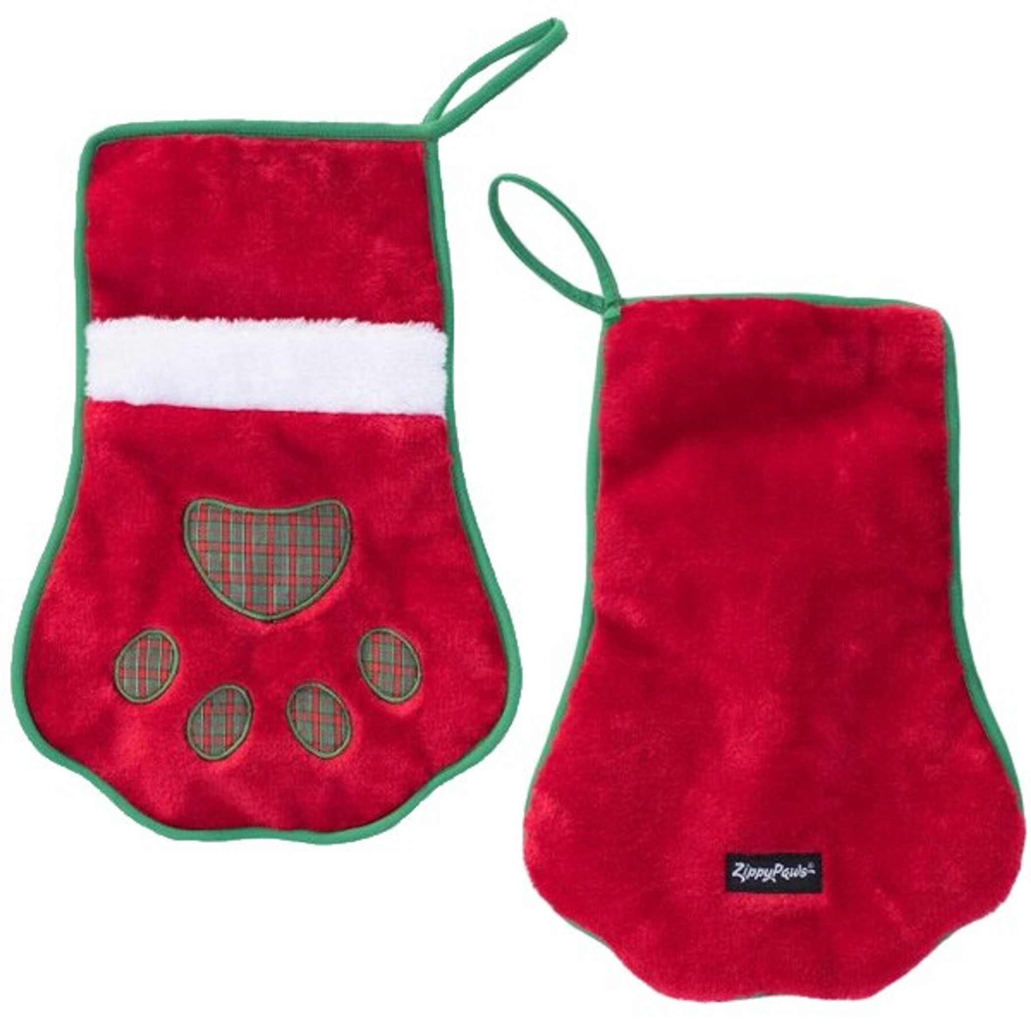 ZippyPaws Stocking Red Paw Christmas Stockings Image 1
