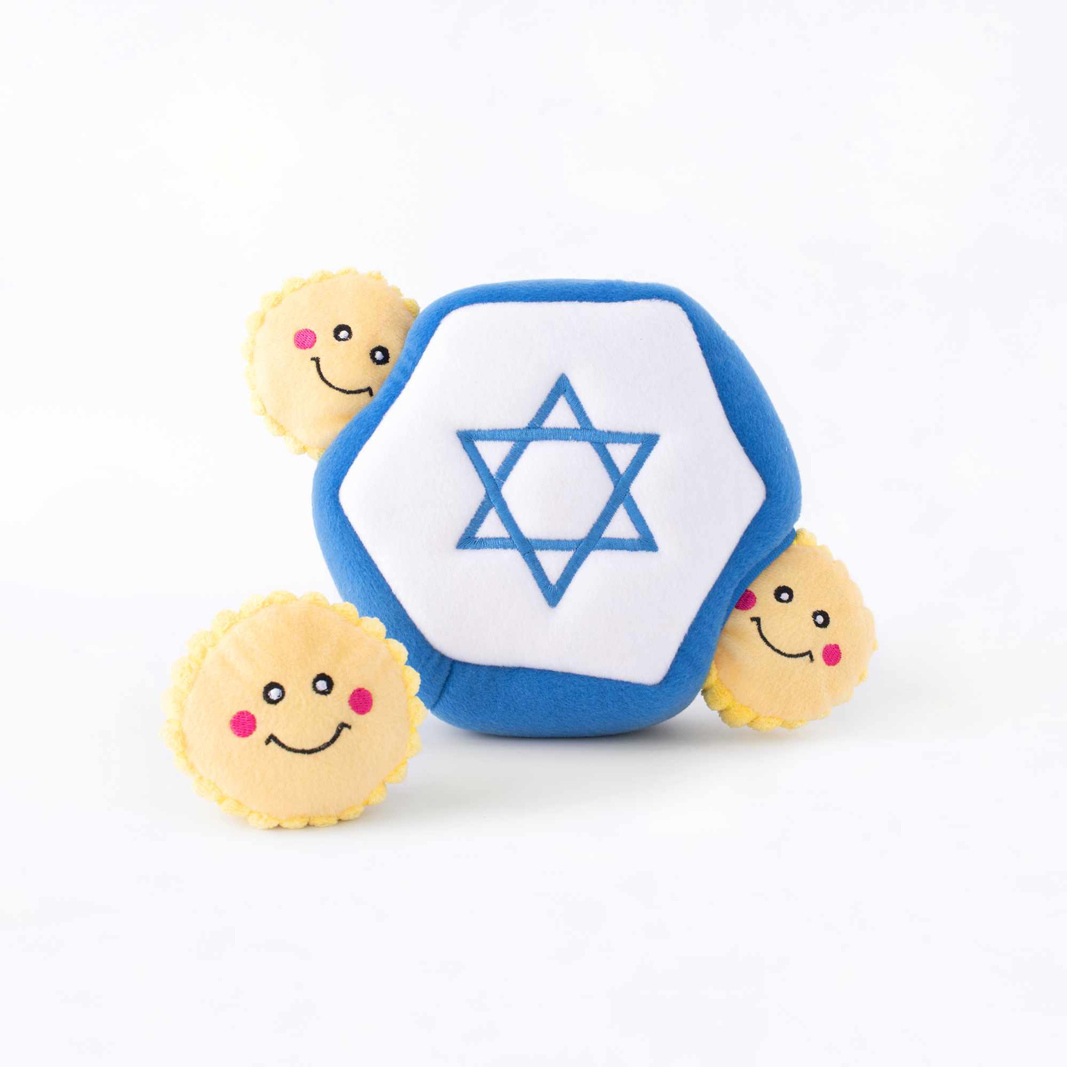 ZippyPaws Hanukkah Burrow Star of David Plush Dog Toy Image 1
