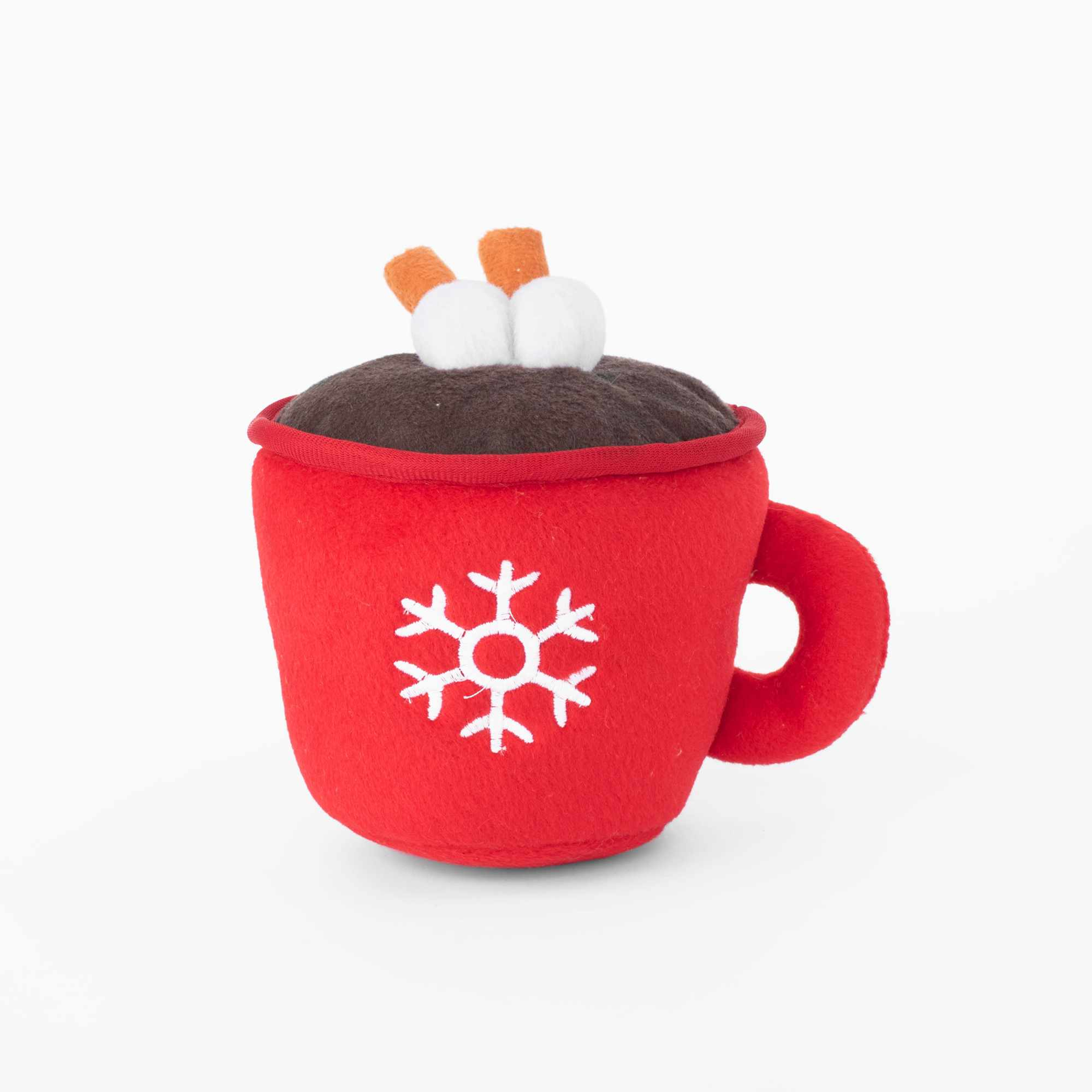 ZippyPaws Holiday Hot Cocoa Plush Dog Toy Image 1