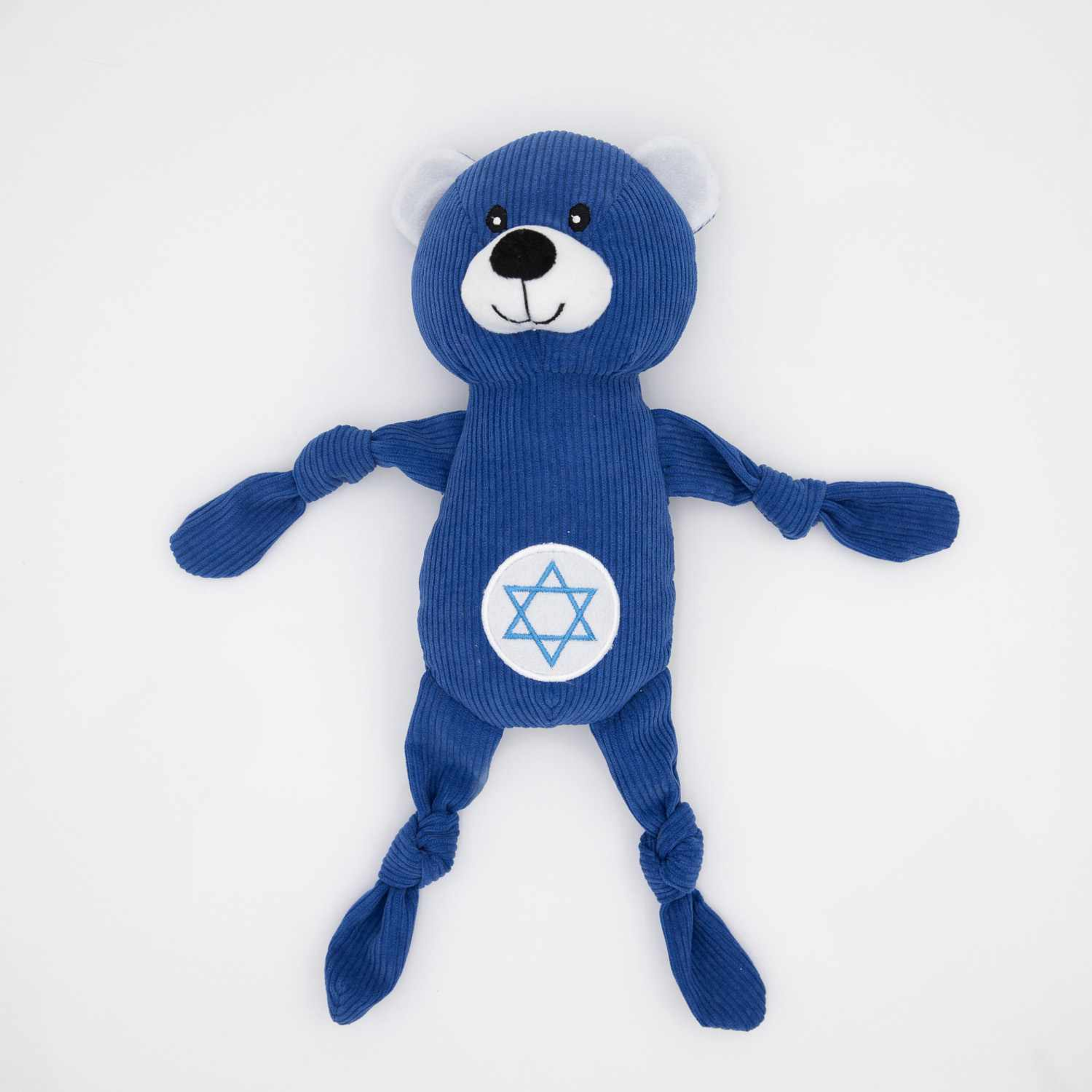 ZippyPaws Hanukkah Corduroy Cuddlerz Bear Plush Dog Toy Image 1