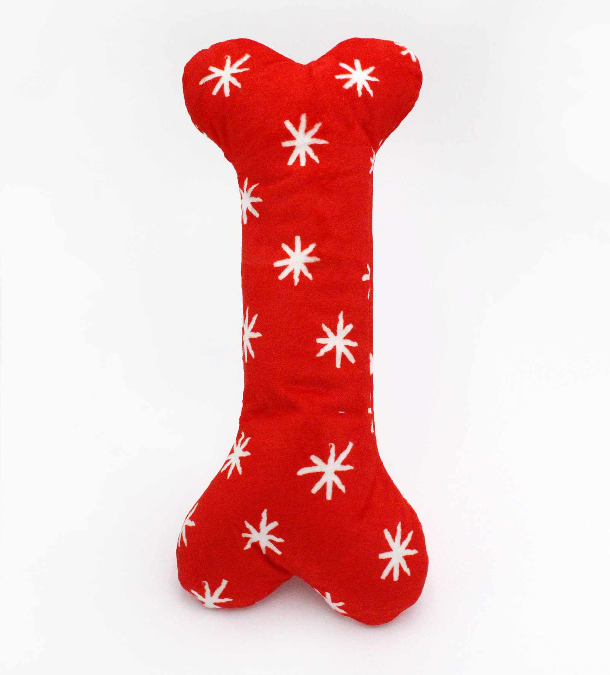 ZippyPaws Holiday Jigglerz(R) Festive Bone Plush Dog Toy Image 1