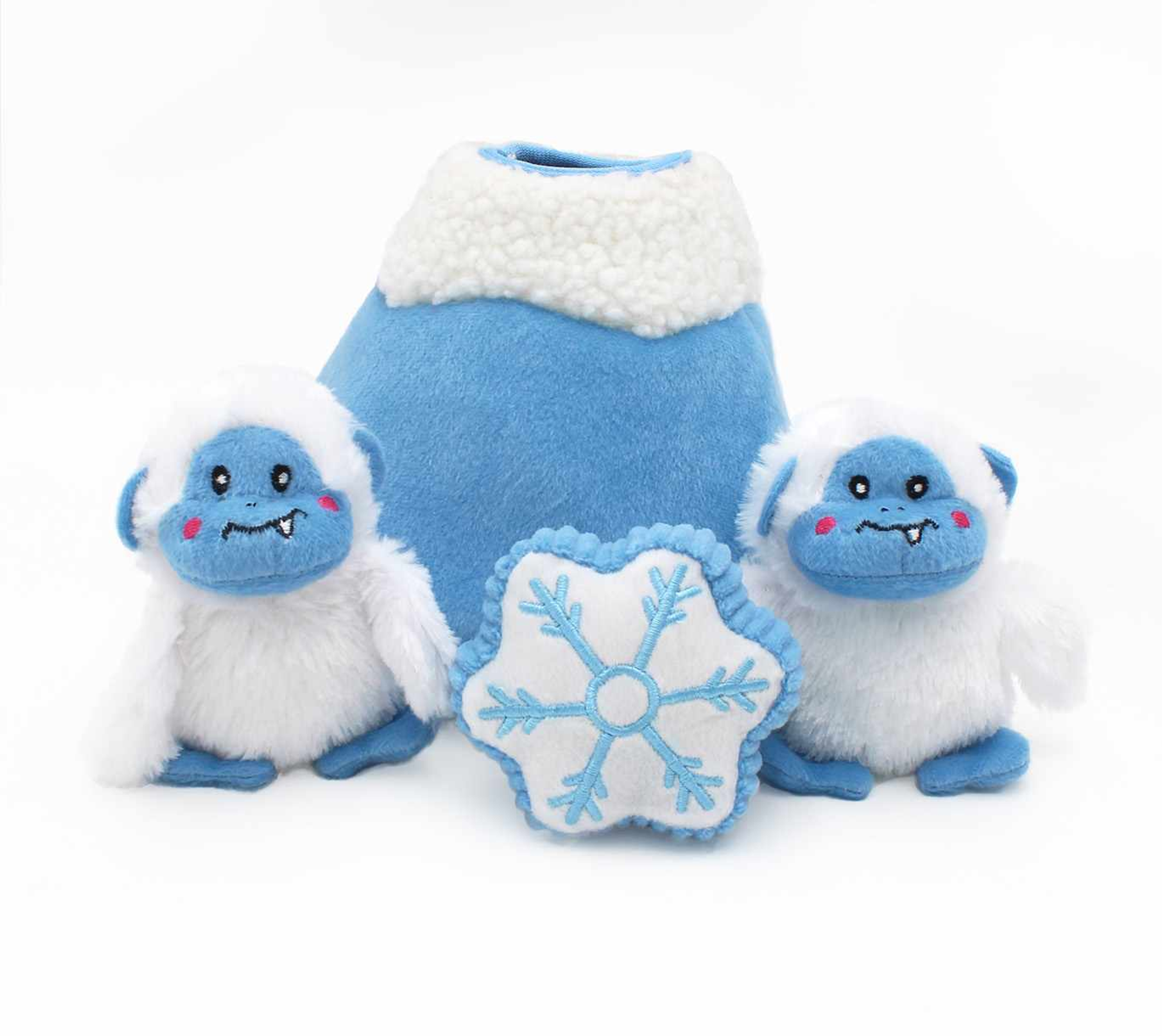 ZippyPaws Holiday Burrow(TM) Yeti Mountain Plush Dog Toy Image 1