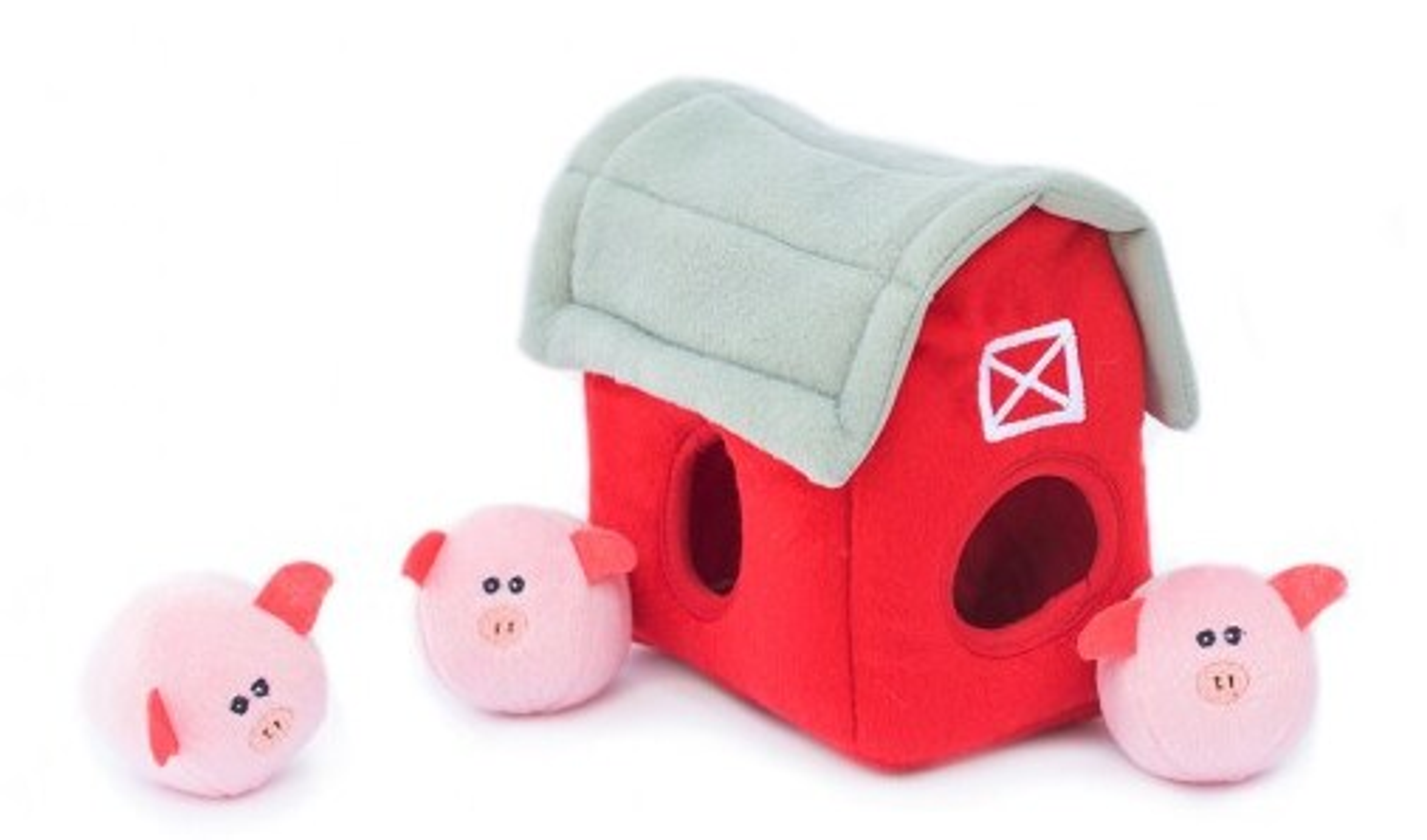 ZippyPaws Zippy Burrow Barn with Pig Bubble Babies Image 1