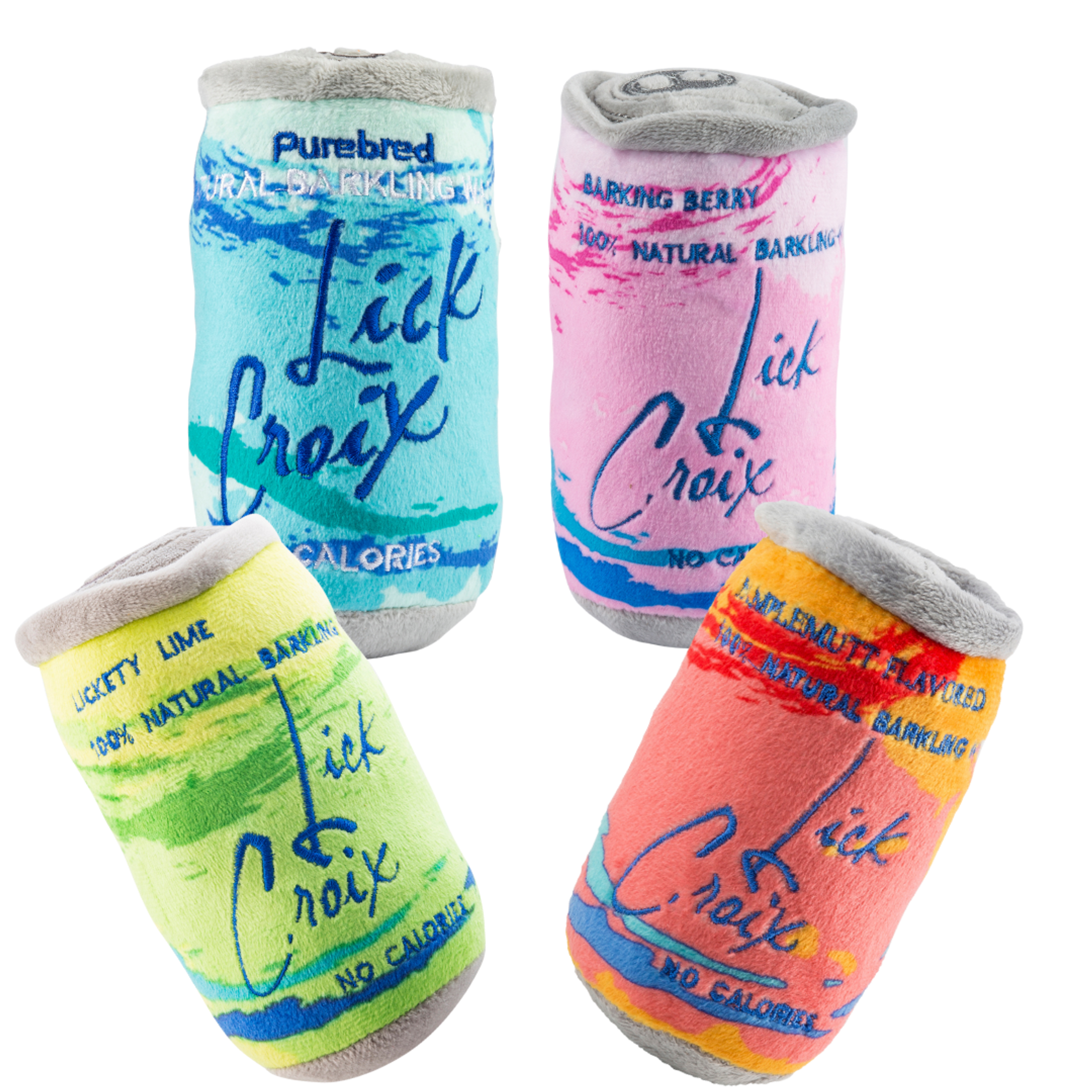 LickCroix 4-Pack Bundle - Size Large Squeaker Dog Toy Image 1