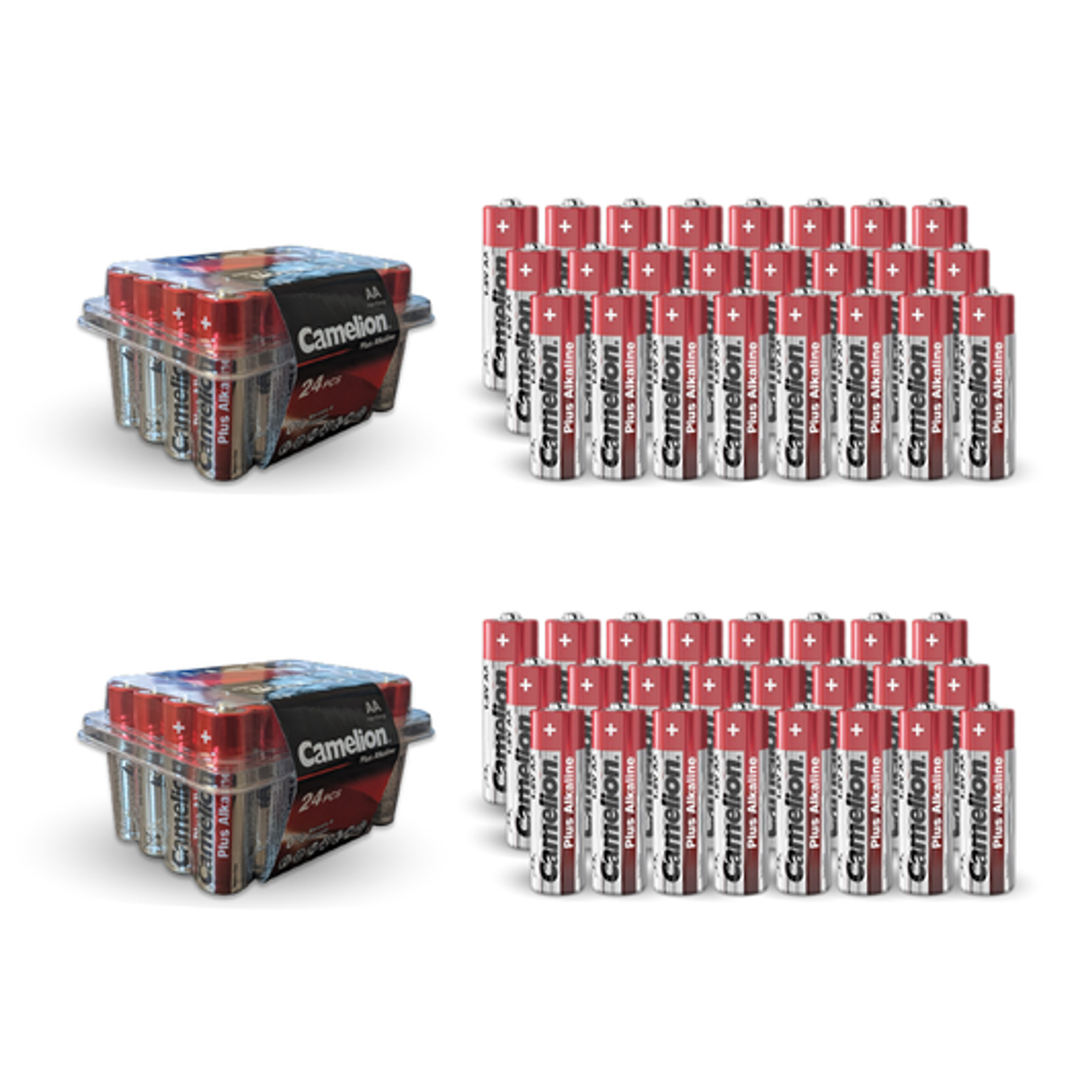 AA 1.5V Plus Alkaline Batteries - 48 Count