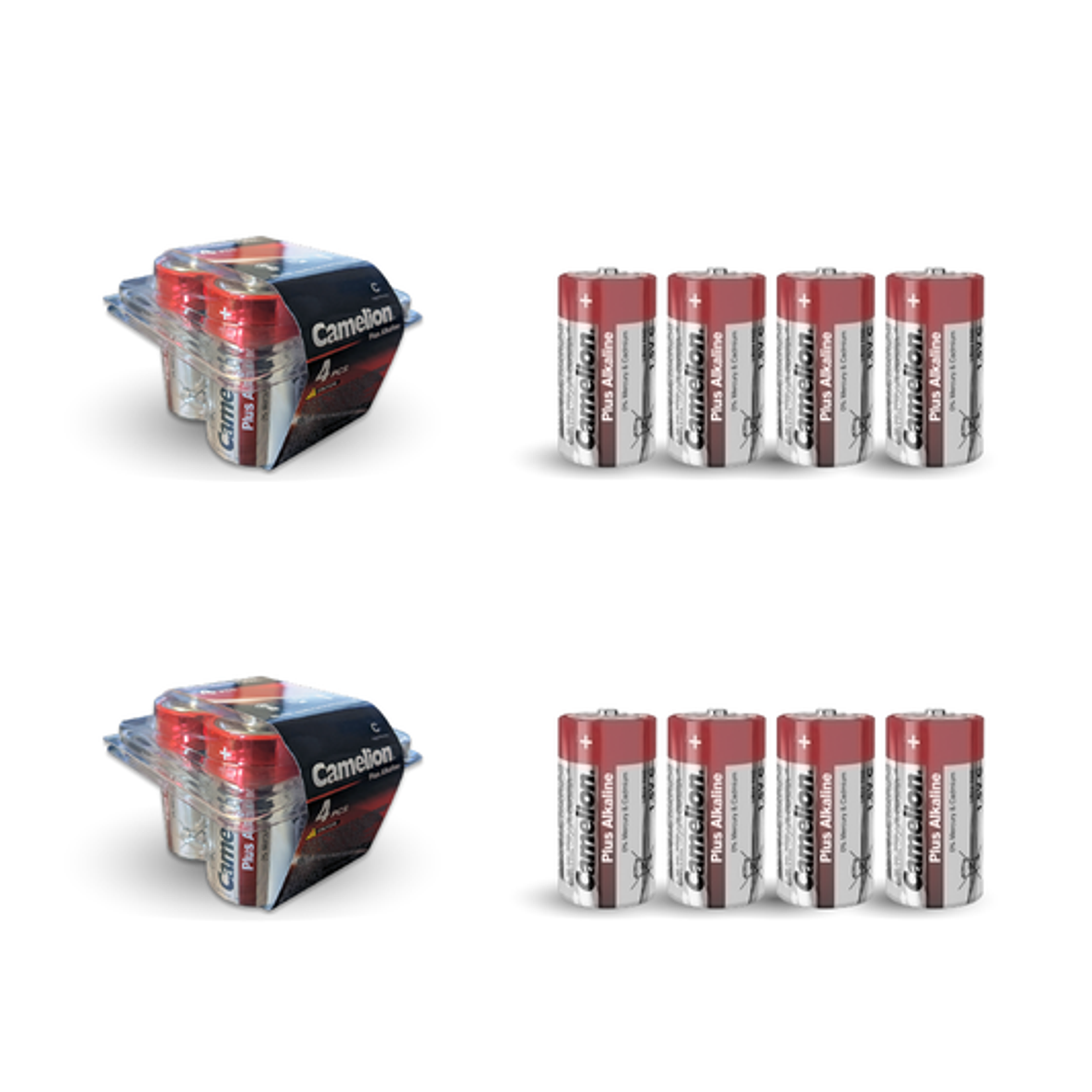 Camelion C 1.5V Alkaline Battery Pack - 8 Count