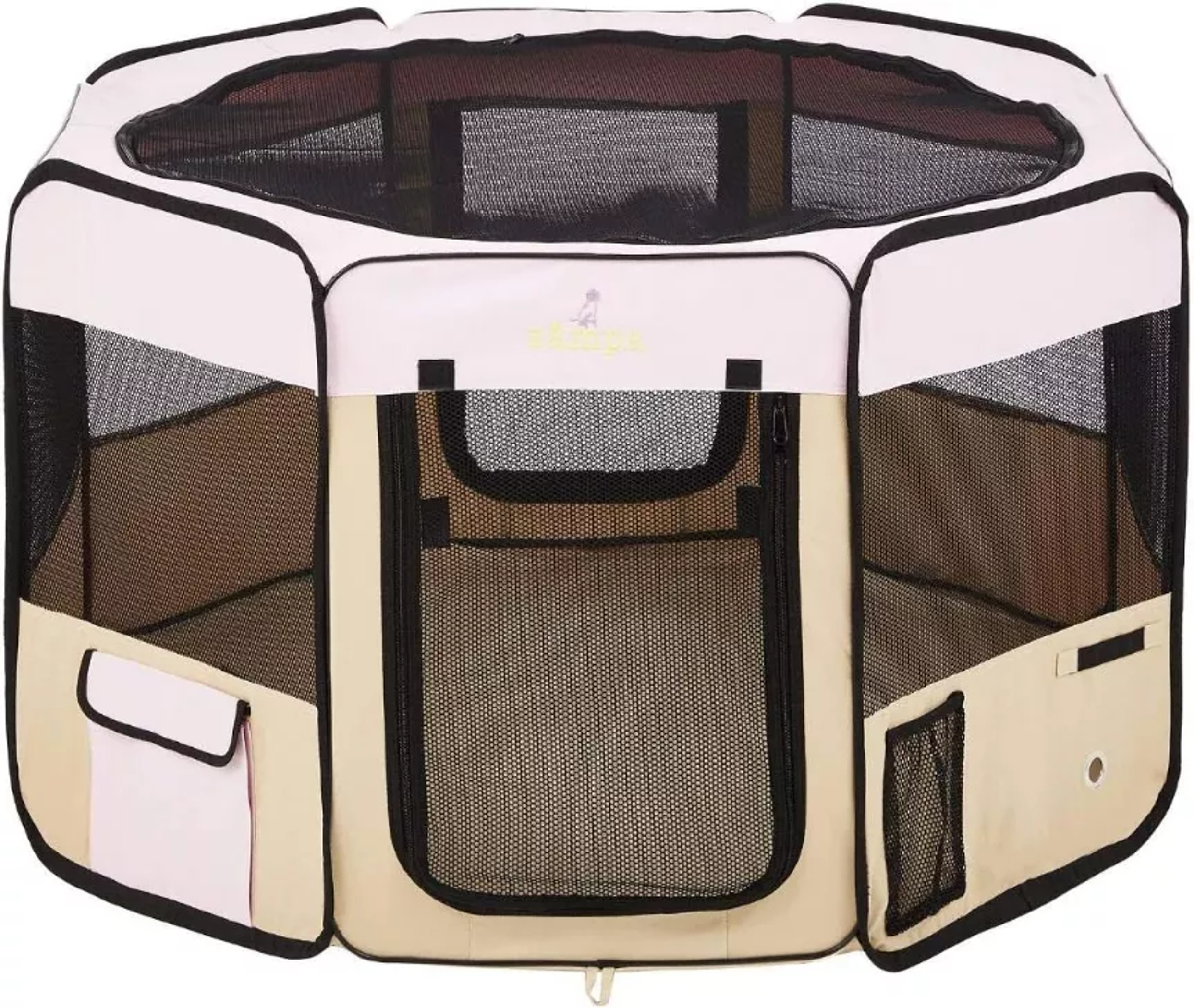 Zampa Portable Foldable Pet playpen Exercise Pen Kennel + Carrying Case Image 1