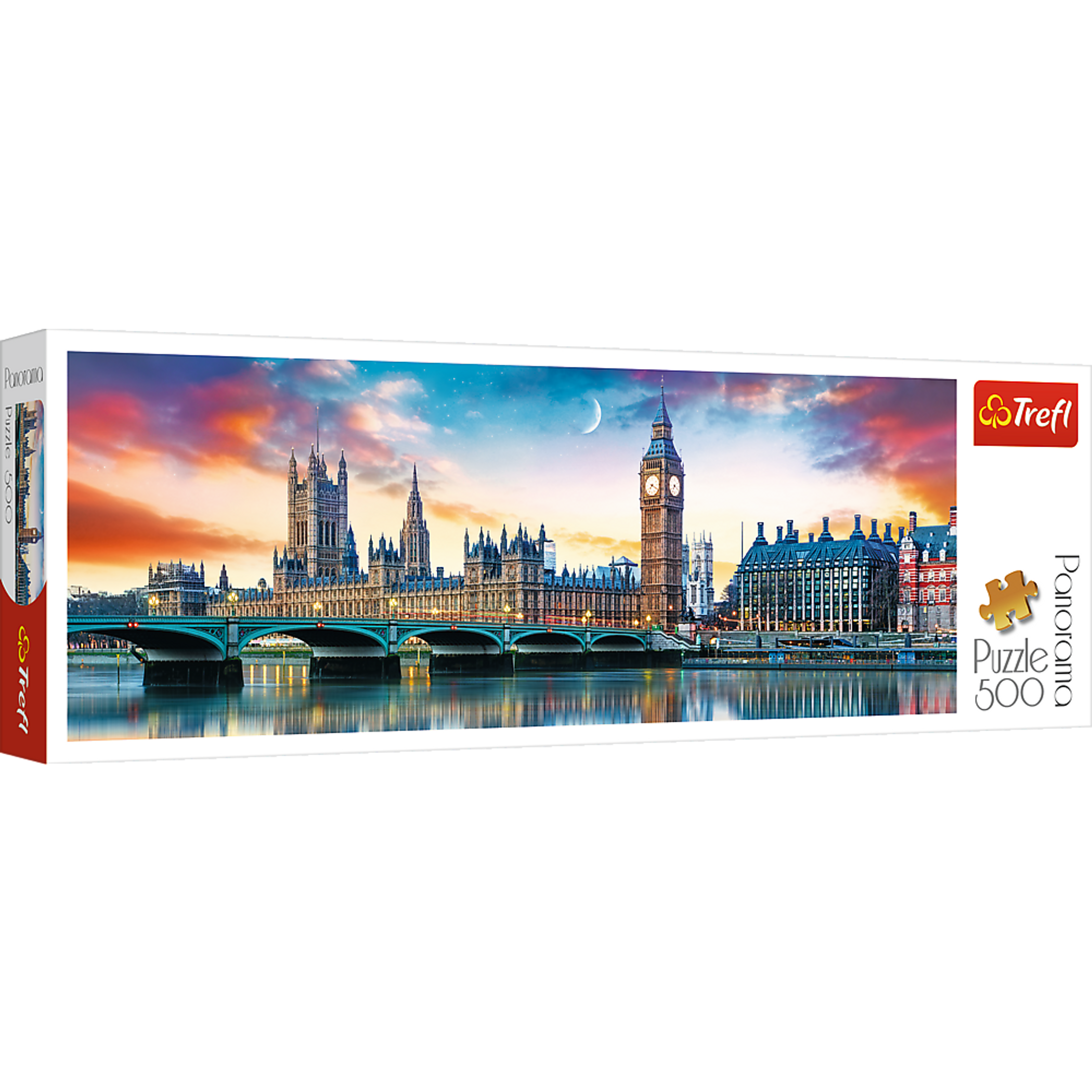 Jigsaw Puzzle Evening City View London 500 Pieces Blue Cardboard Durable Interlocking 15.59 x 5.28 x 1.73 Inches Not Suitable for Children under 3