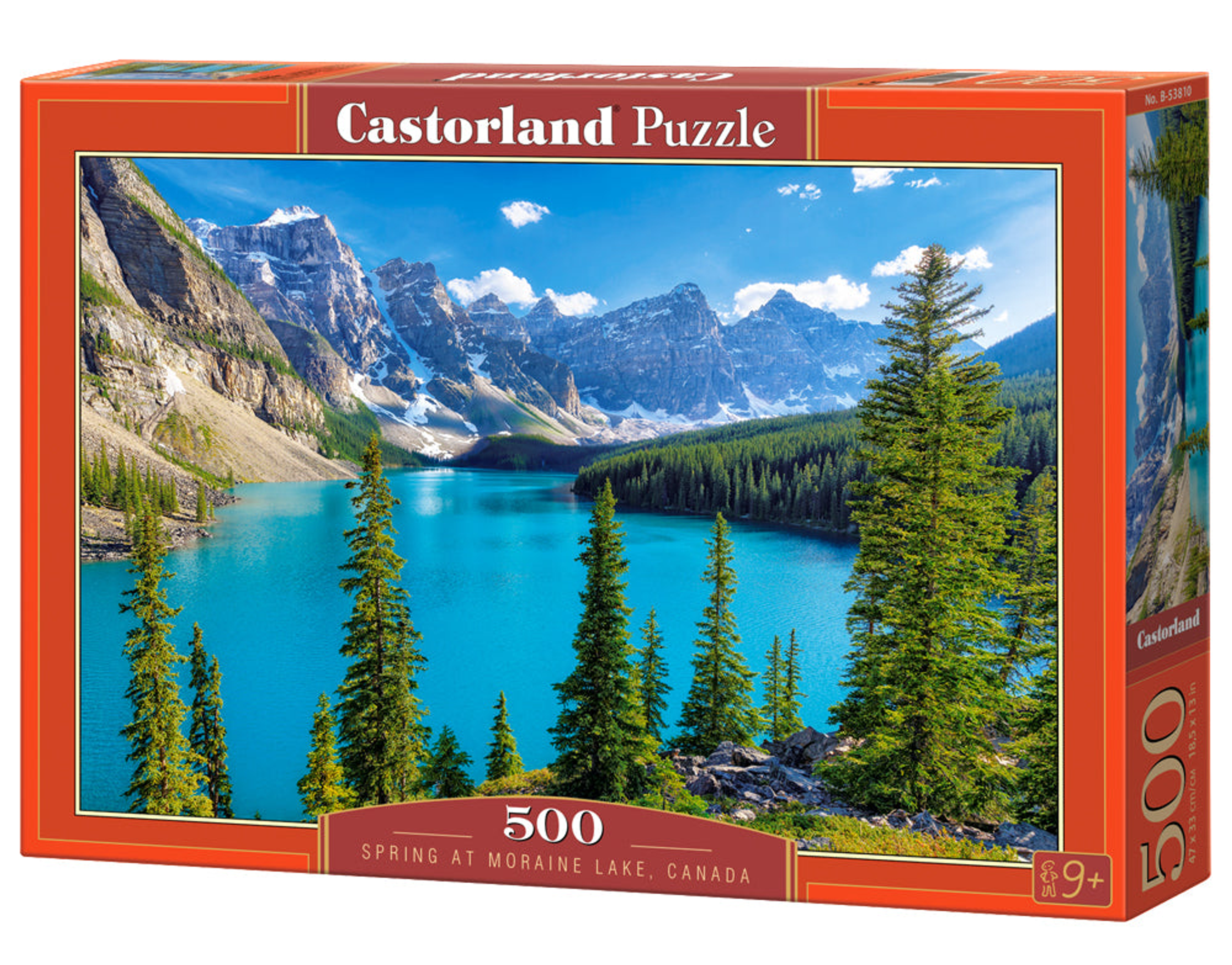 Jigsaw Puzzle 500 Piece Blue Lake in the Mountains Canada 13x9x2 Inches Assembled Size 18.50x13 Inches Made in Europe