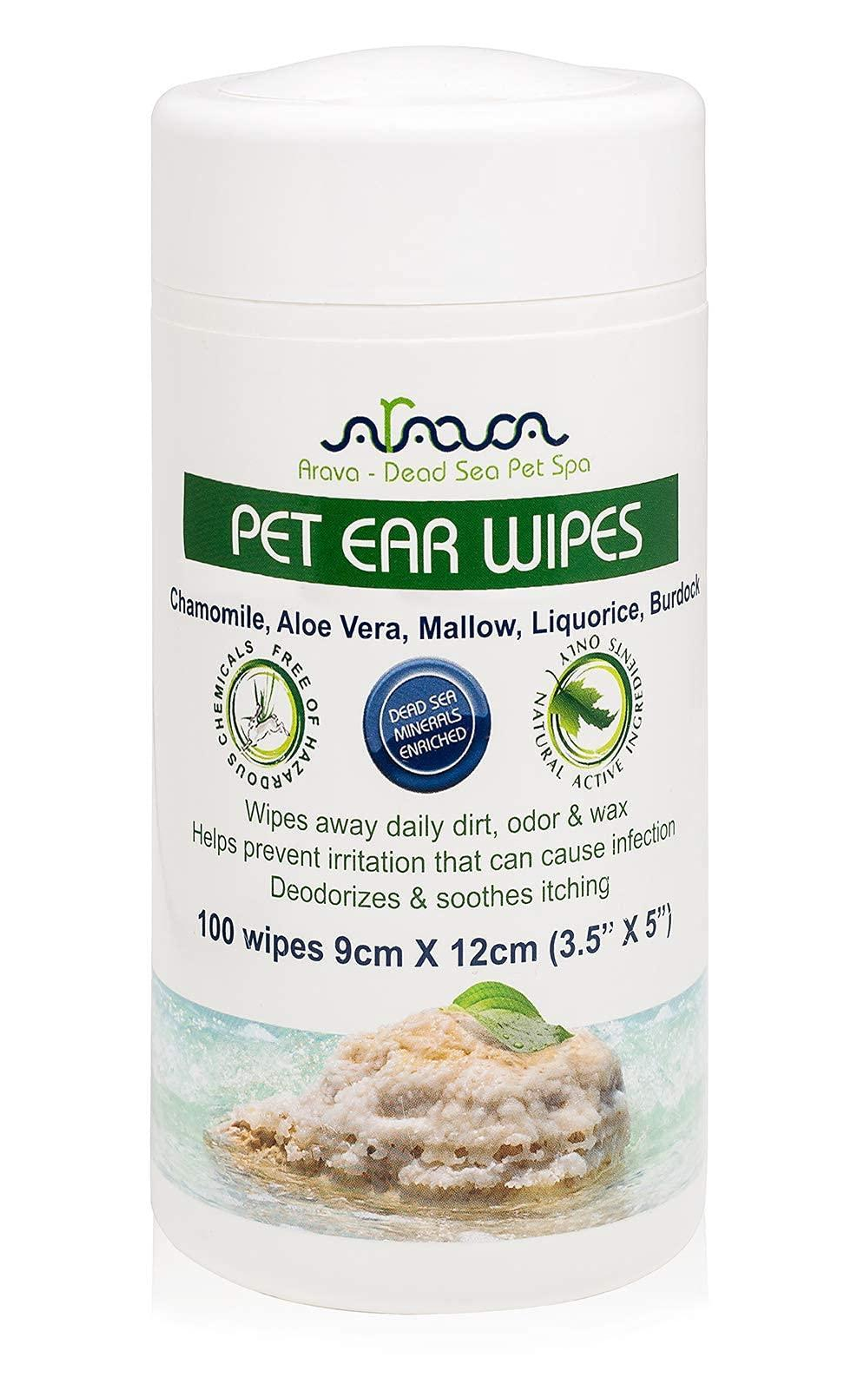 Ear Cleaner Wipes by Arava for Dogs Image 1