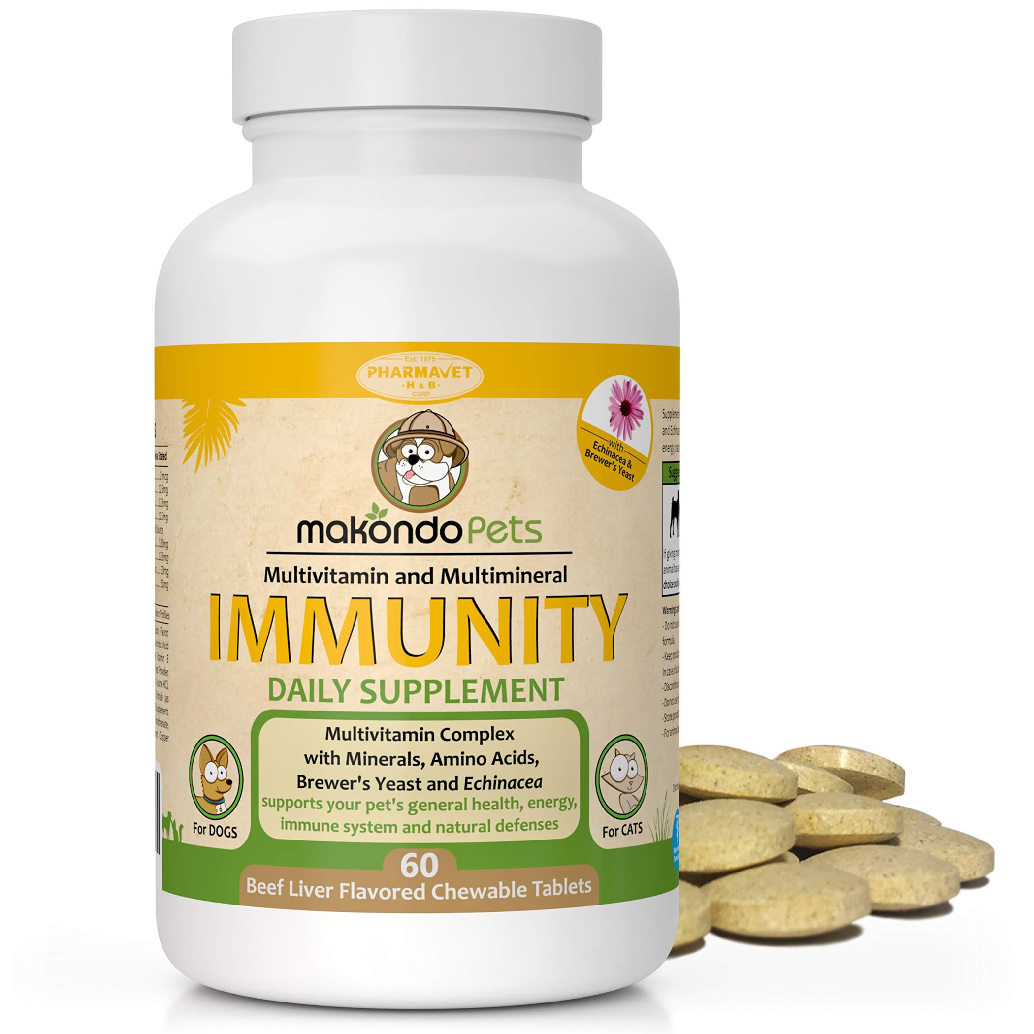 Immune Support Dog Supplement Dog Allergy Relief with Vitamins Minerals Echinacea and Brewers Yeast for Dogs Immunity Dog Health Supplies Dog Itch Rel Image 1