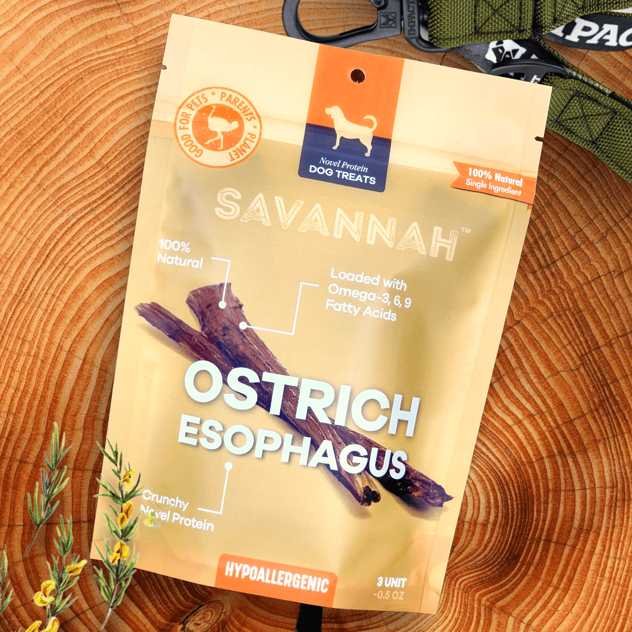 Crunchy Ostrich Esophagus Pieces: The Light & Airy, All-Natural Treat for Small to Medium Dogs Image 1