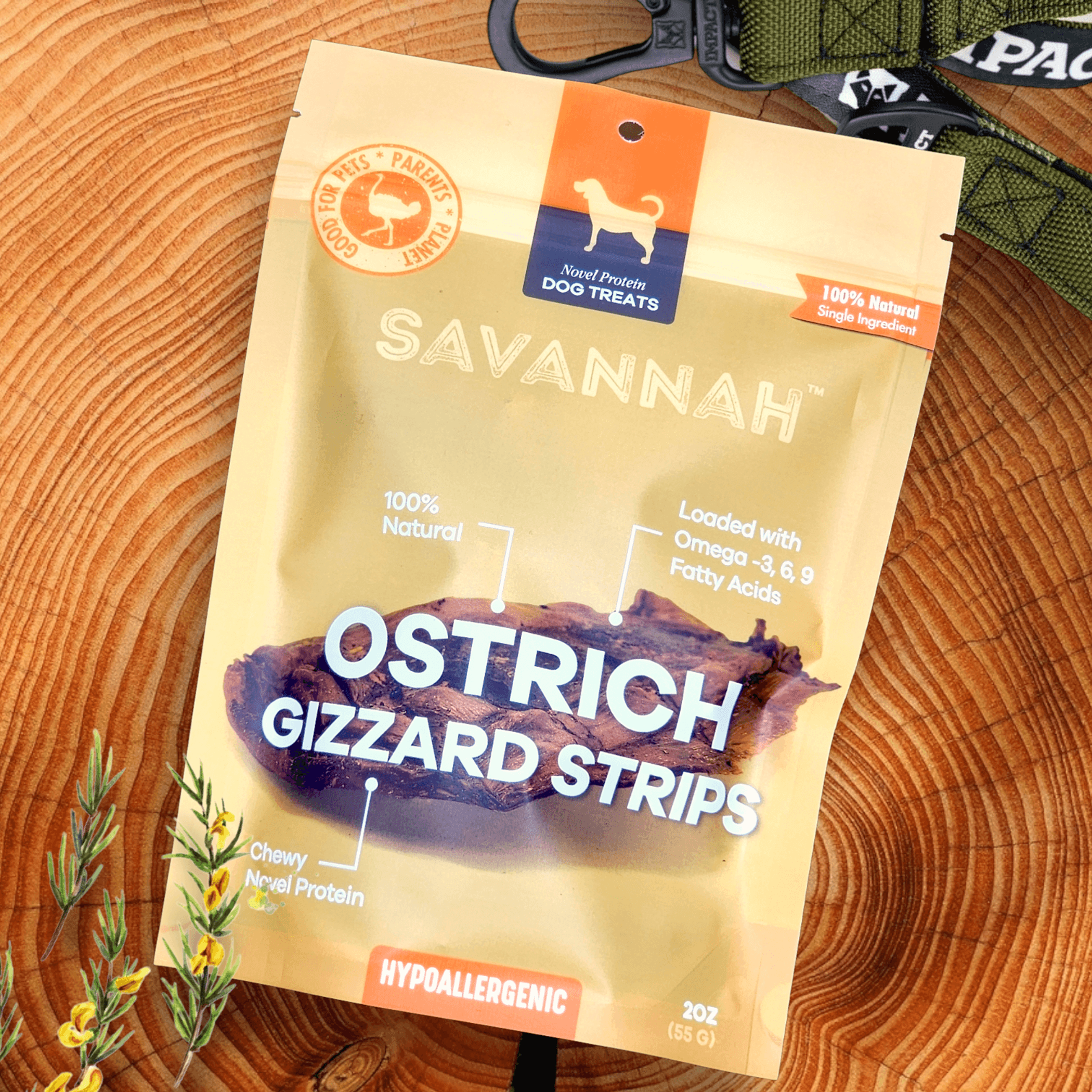 Chewy Ostrich Gizzard Strips: The Protein & Omega-3 Rich, Natural Dog Chew Treat Image 1