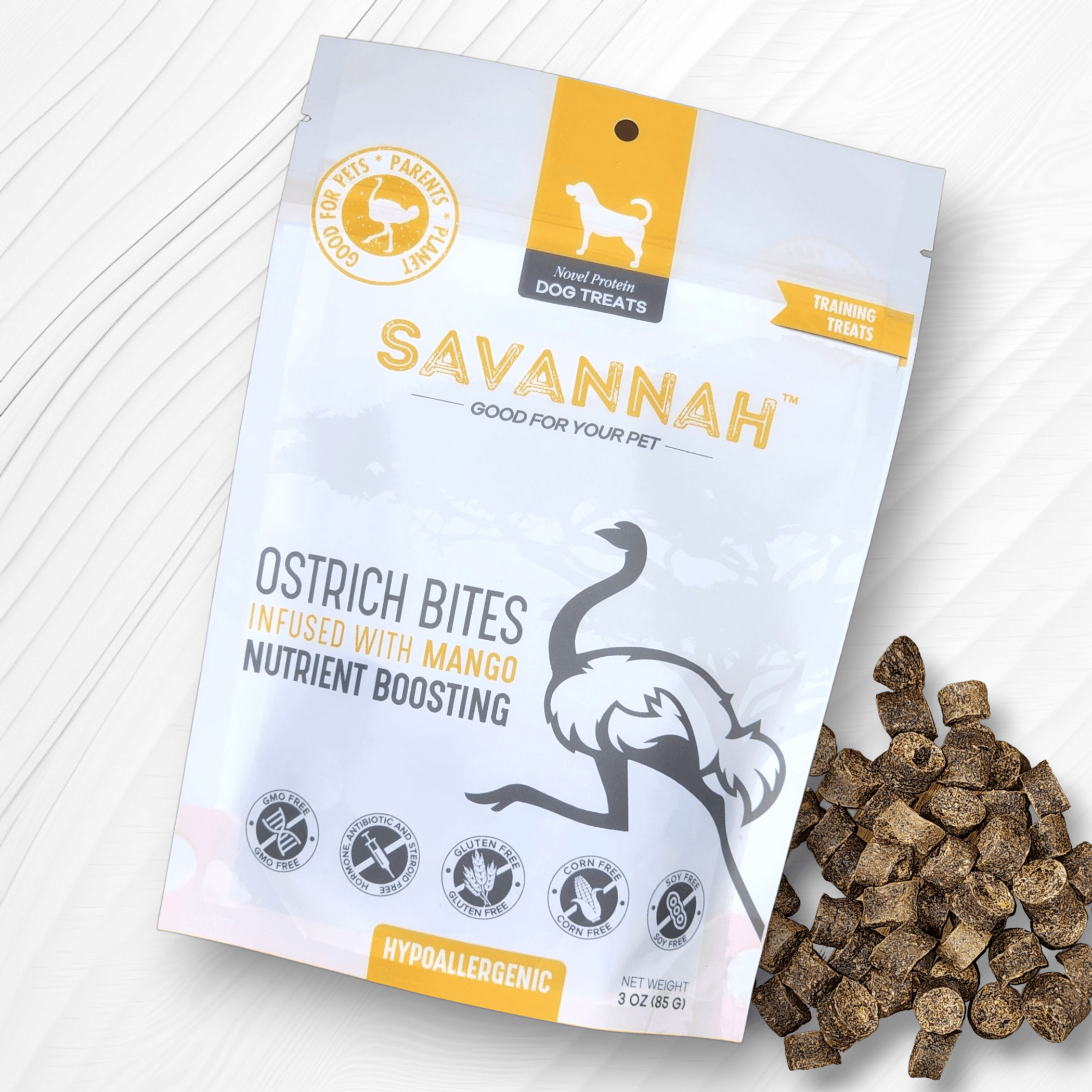 Ostrich Bites with Mango : The Tropical, Nutrient-Rich Treat for Dogs Image 1
