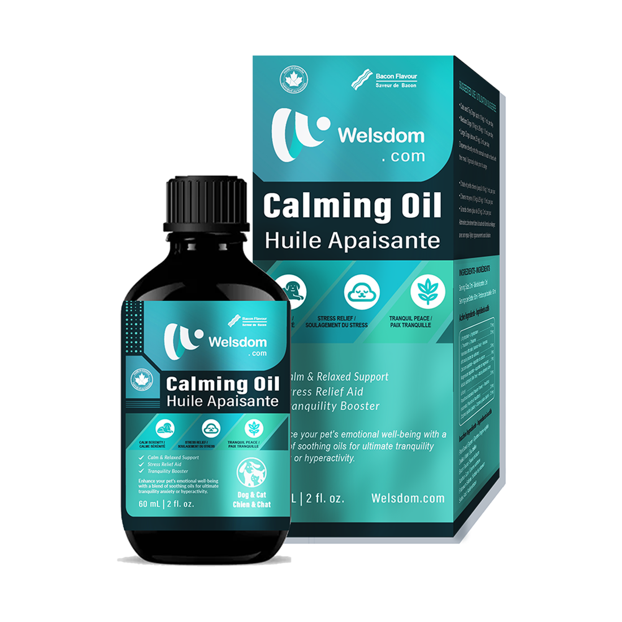 Paws & Relax! Canadian Calming Oil  60mL for Pet Tranquility Image 1