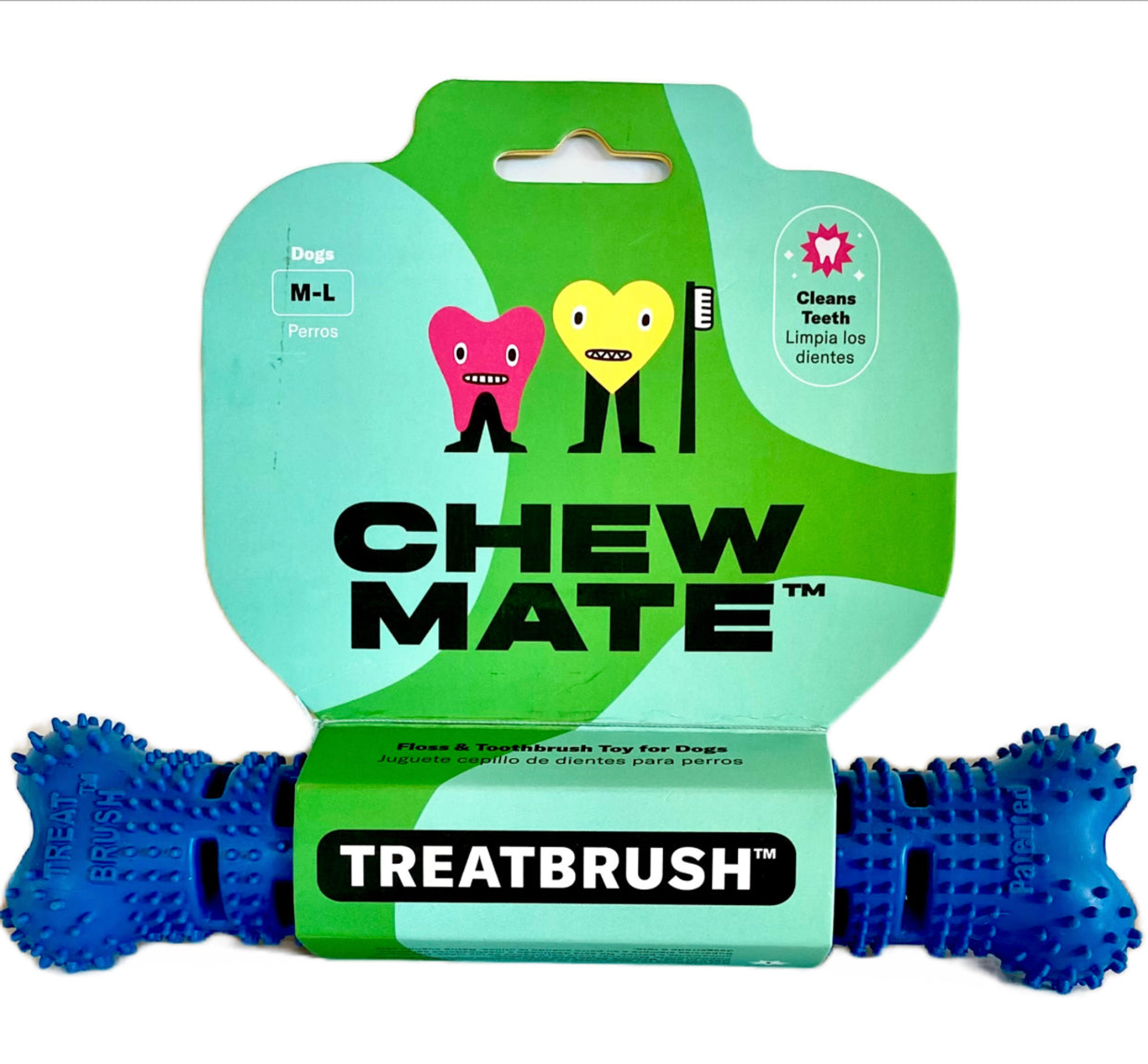 Natural Rubber Bone Toothbrush Toy Image 1