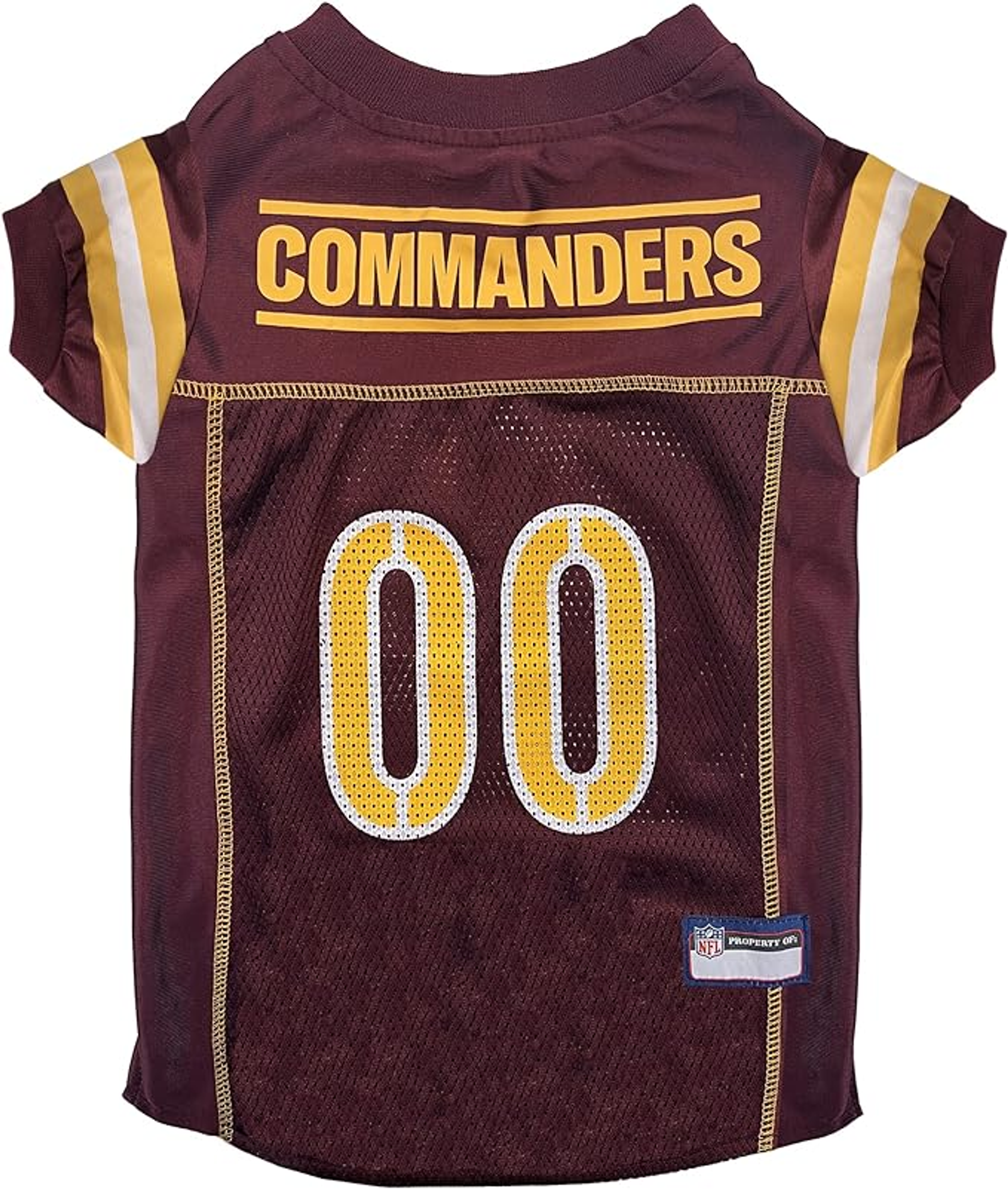 Washington Commanders Pet Striped Jersey Image 1