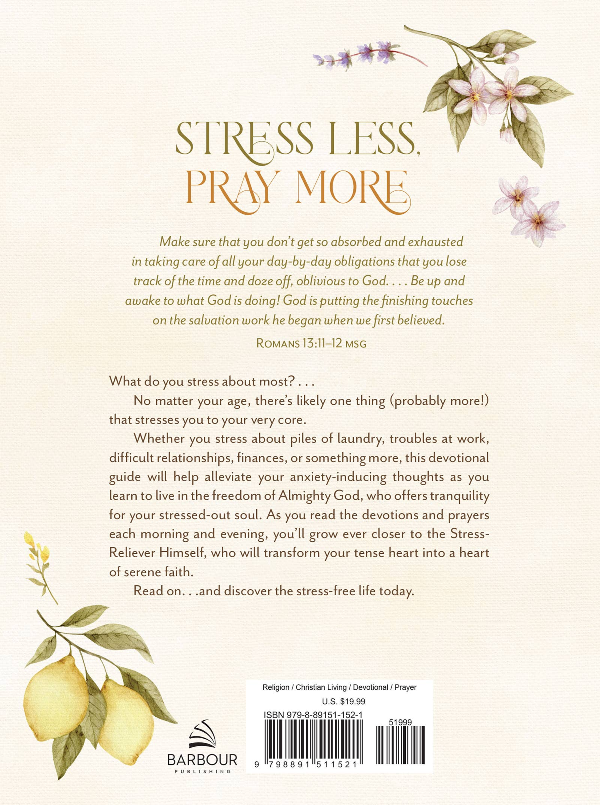 Stress Less, Pray More for Morning and Evening