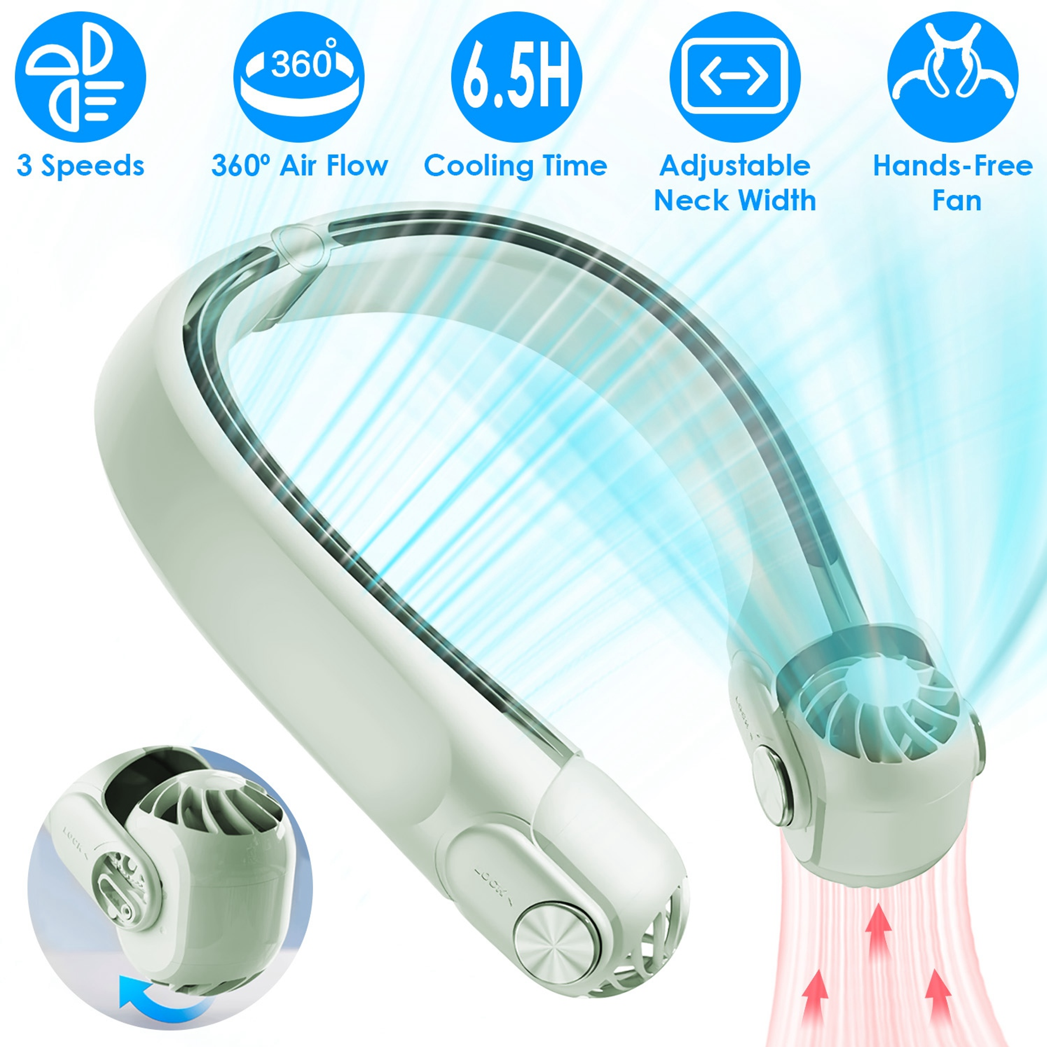 Portable Neck Hanging Fan