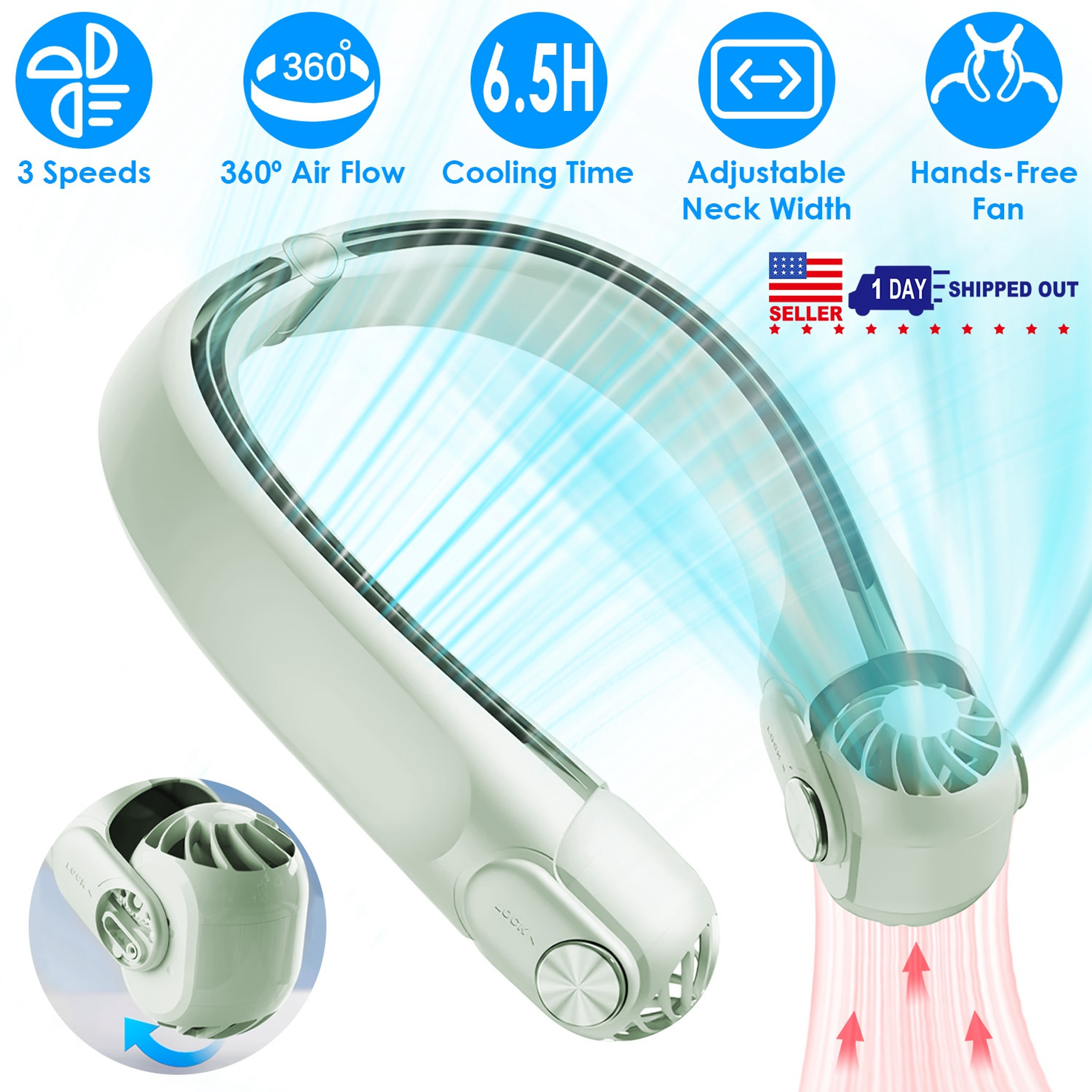Portable Neck Hanging Fan