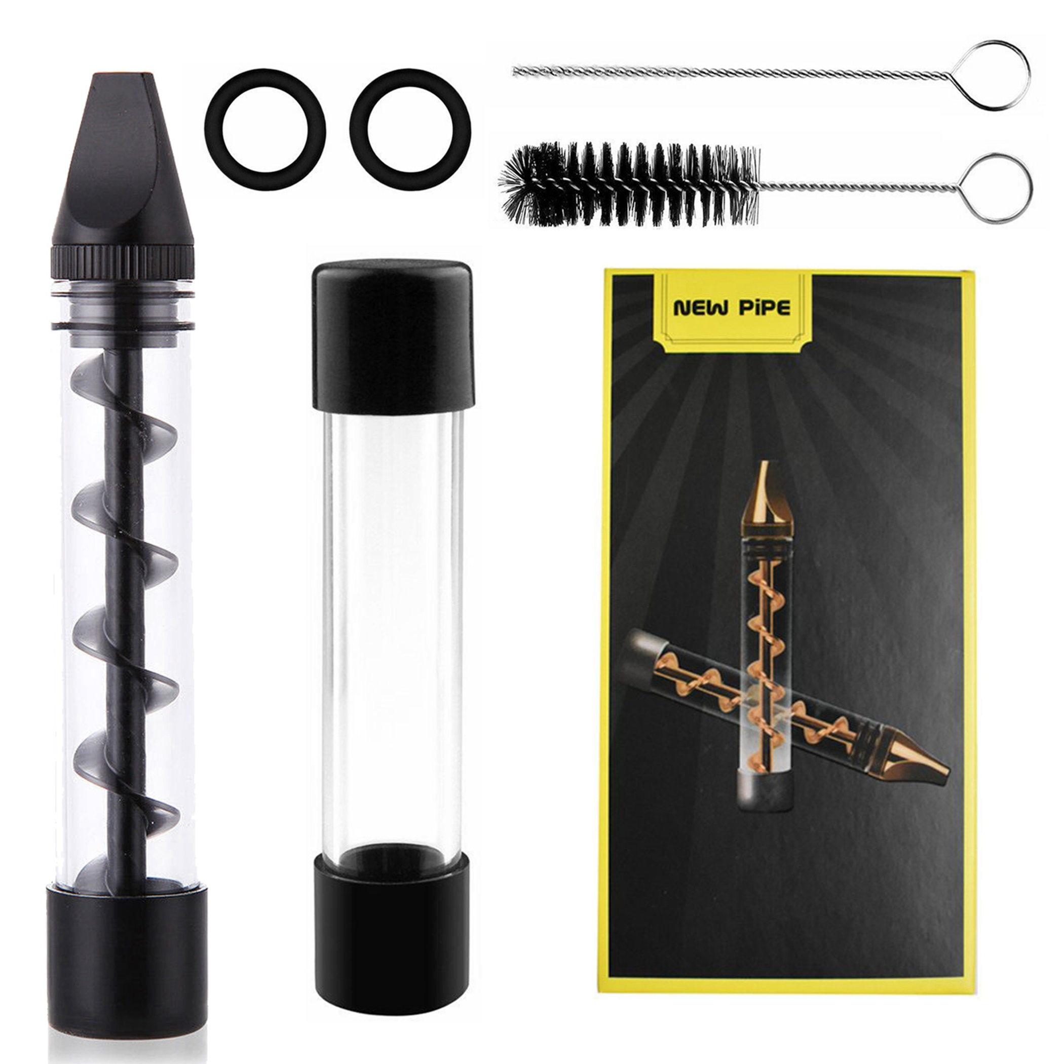 Glass Blunt Pipe Twisty 7-in-1 Grinder Blunt Kit