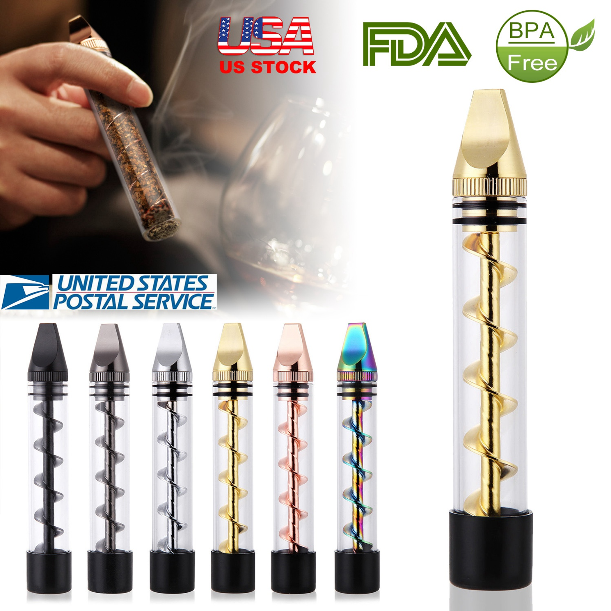 Glass Blunt Pipe Twisty 7-in-1 Grinder Blunt Kit