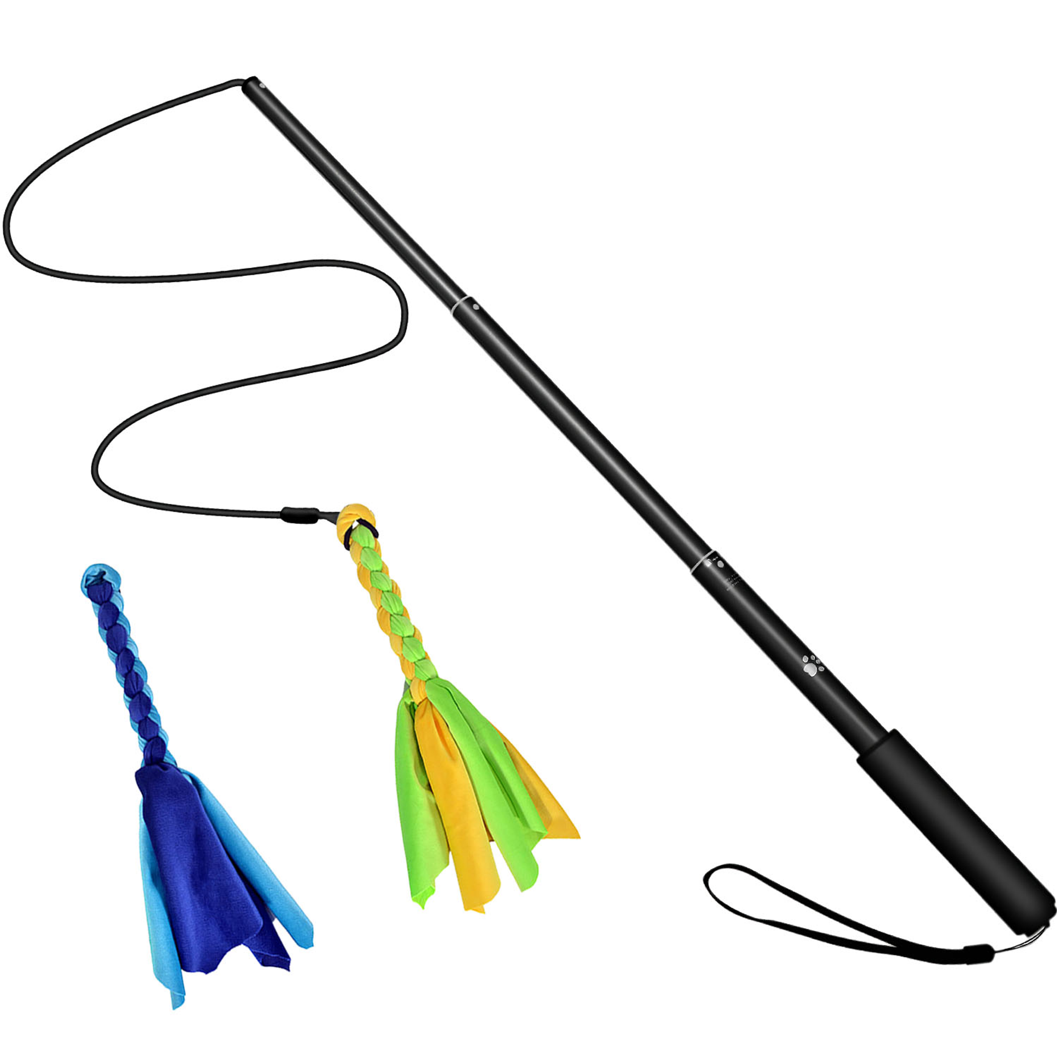 Extendable Dog Flirt Pole Black