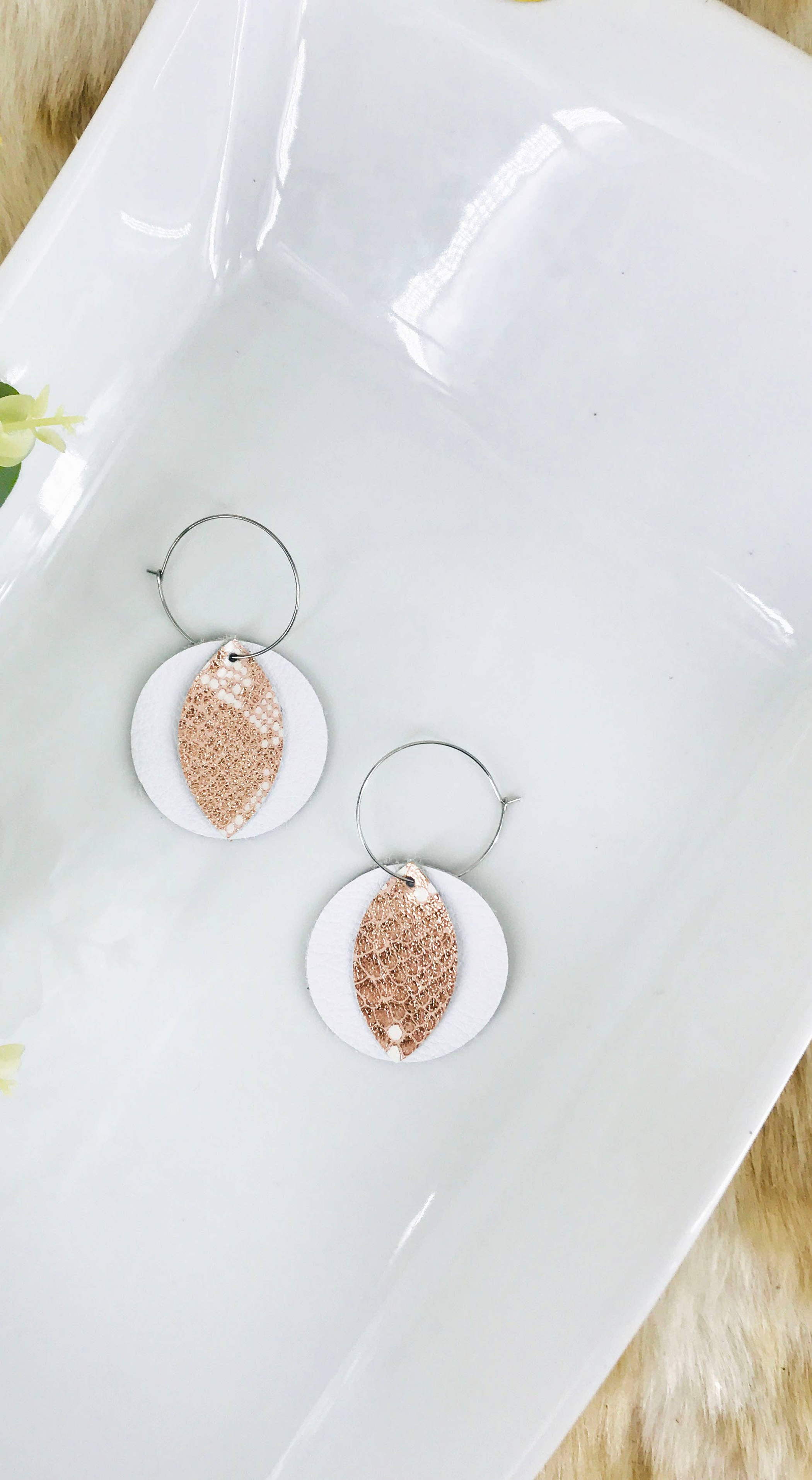 Snake Leather Earrings