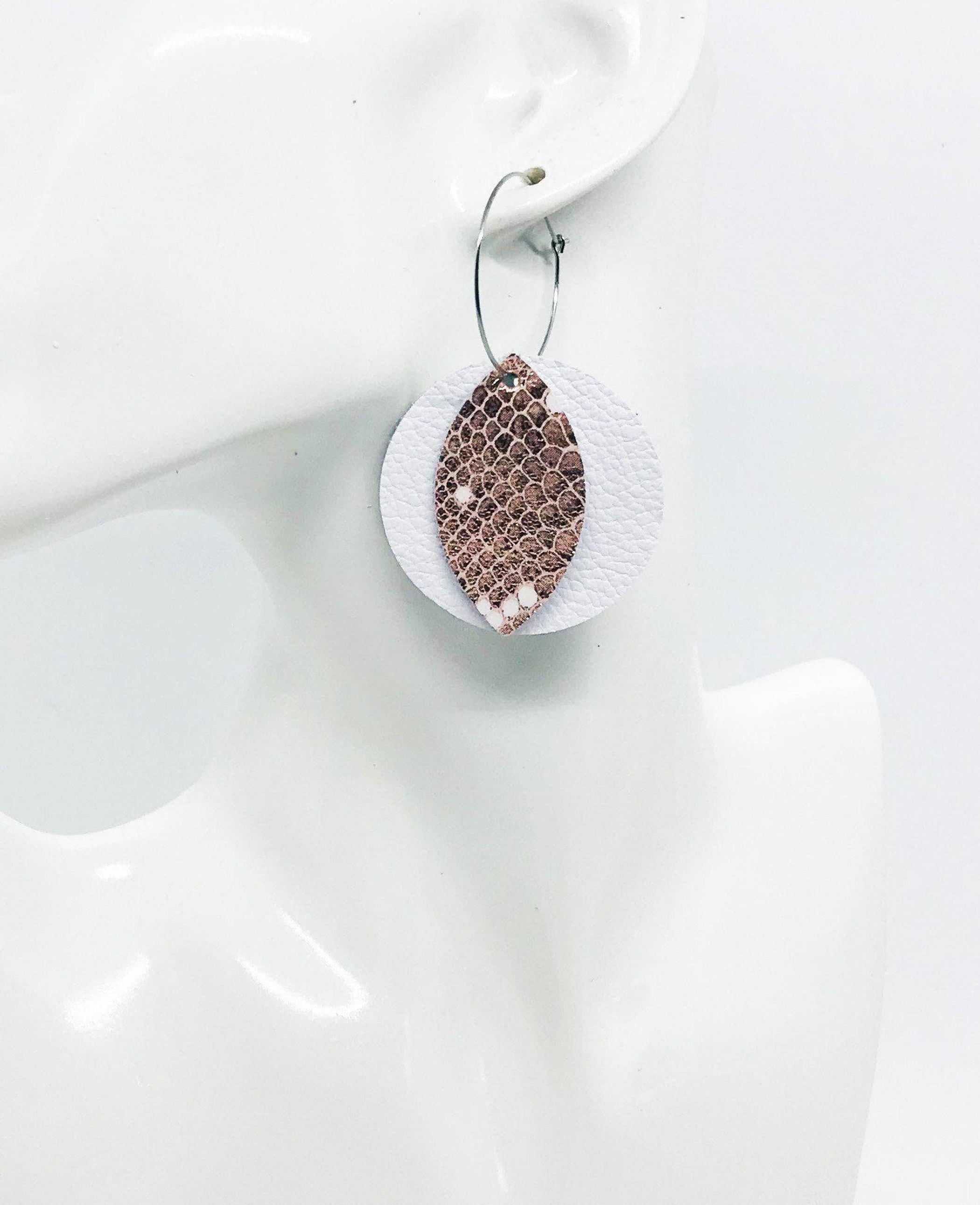 Snake Leather Earrings