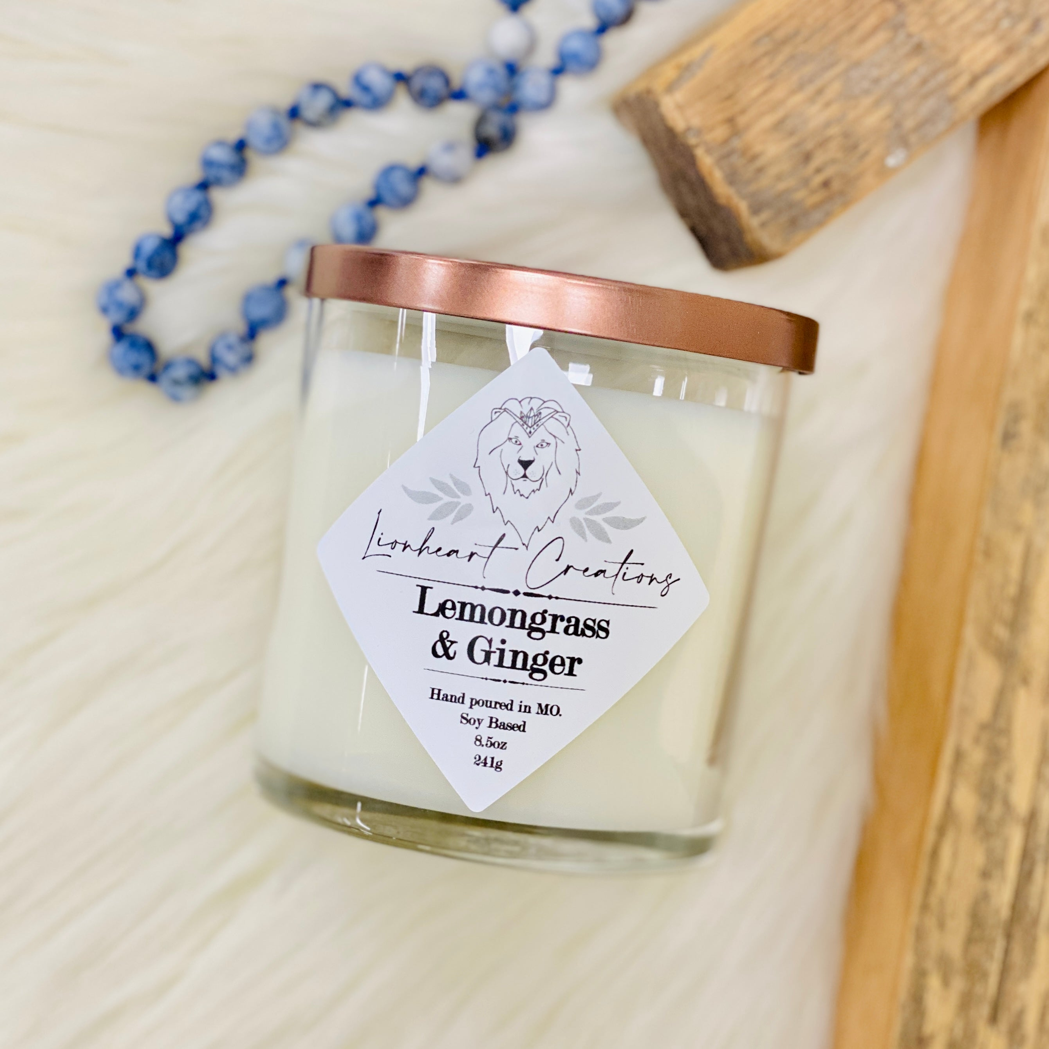 Lemongrass & Ginger Soy Candle | Mood-Setting Glow