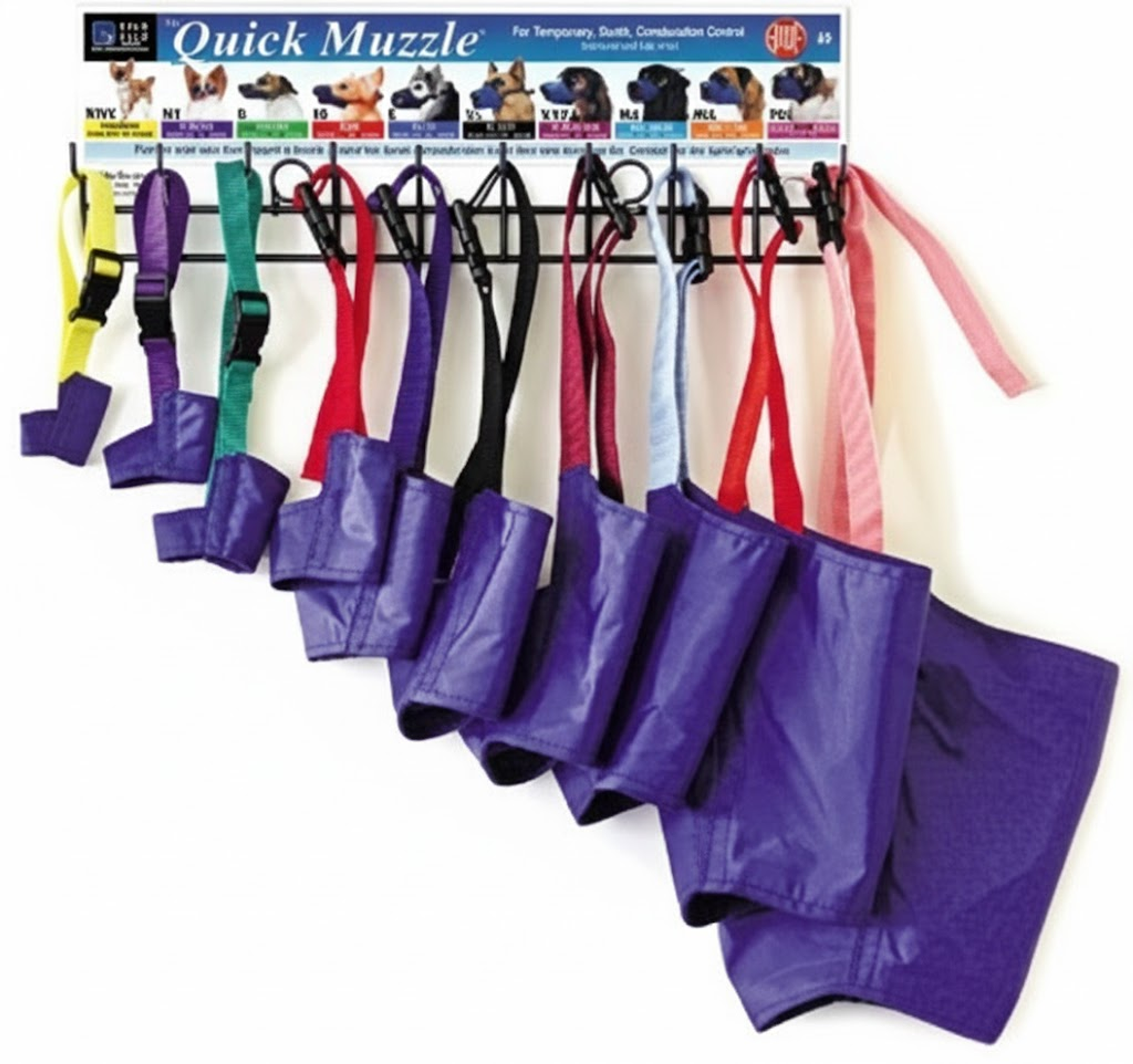 Color-Coded Strap Quick Muzzle for Dogs XS Blue